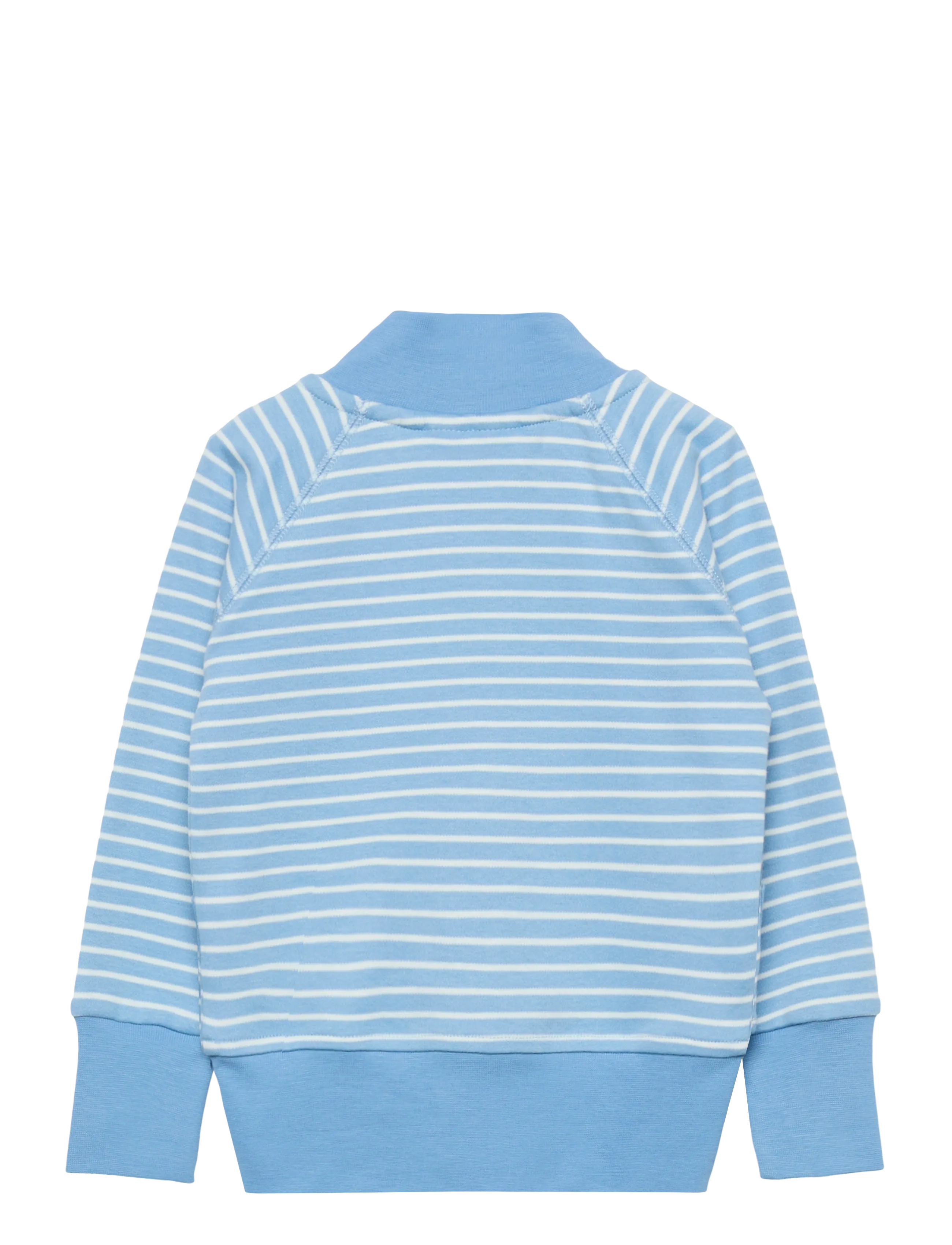 Geggamoja - Zip Sweater Striped - sweatshirts - light blue / offwhite - 1