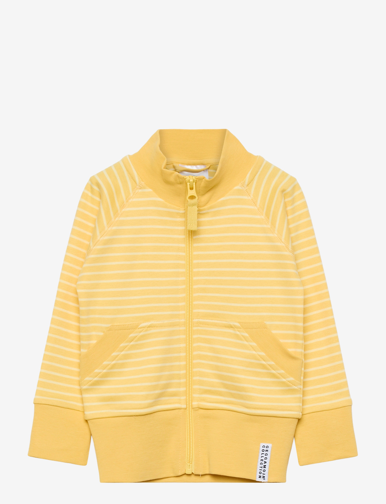 Geggamoja - Zip Sweater Striped - sweatshirts - yellow / light yellow - 0