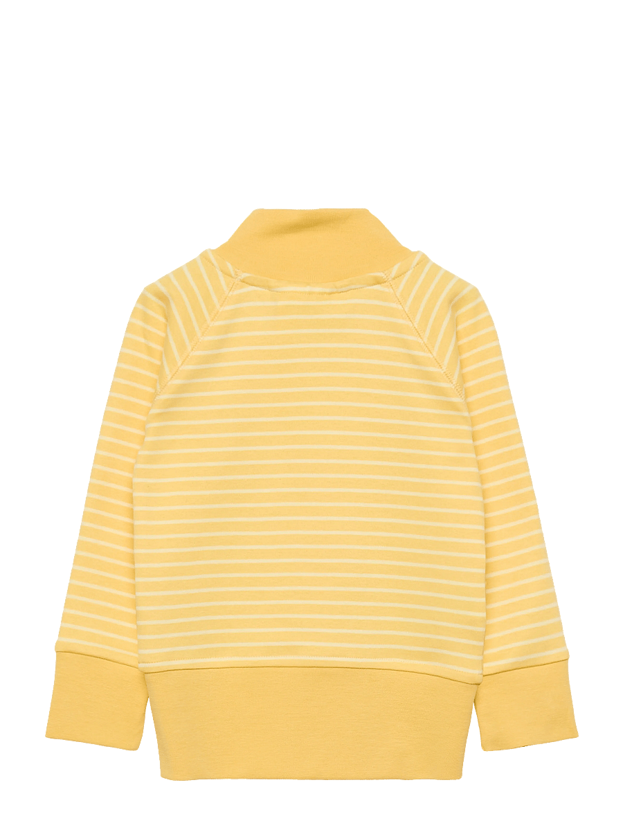 Geggamoja - Zip Sweater Striped - sweatshirts - yellow / light yellow - 1