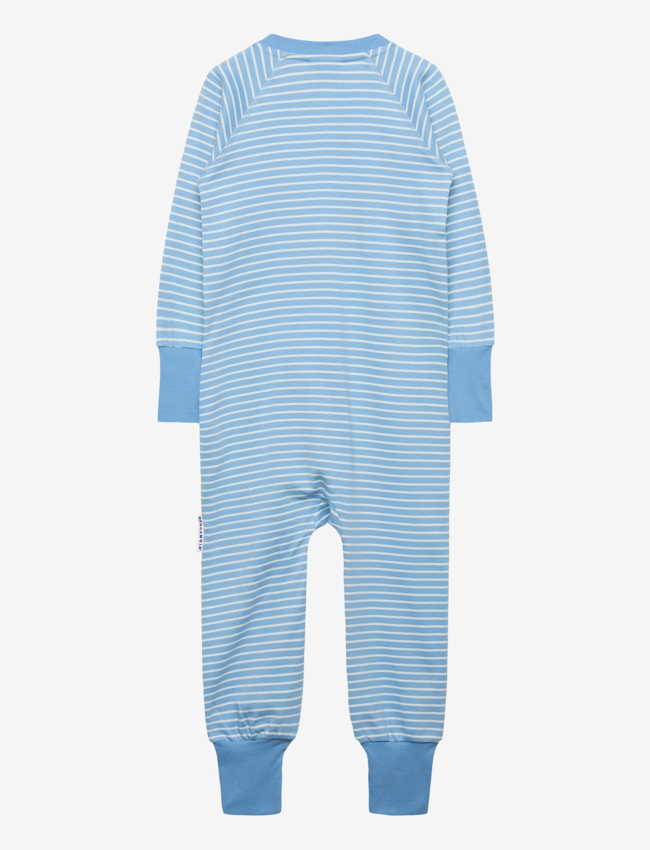 Geggamoja - Pyjamas Two Way Zipper Striped - natdragter - light blue / offwhite - 1