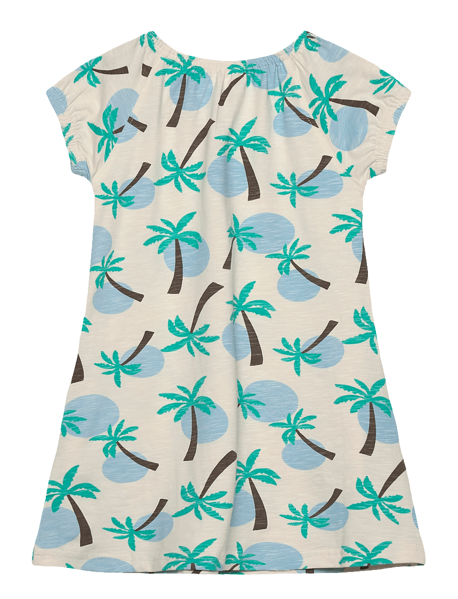 Geggamoja - Singoalla Dress Palm Tree - kortærmede babykjoler - palm tree - 1