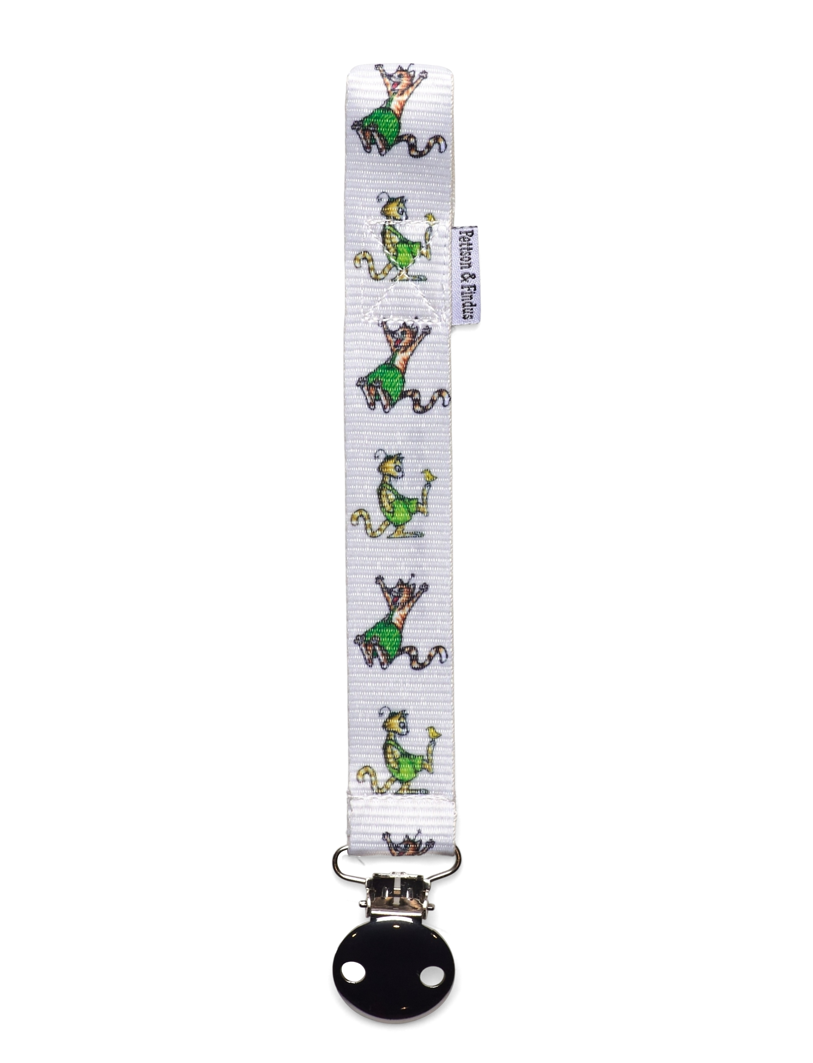 Geggamoja Pettson & Findus Pacifier Holder, Børn, Suttekæde, Hvid, Str: ONE SIZE
