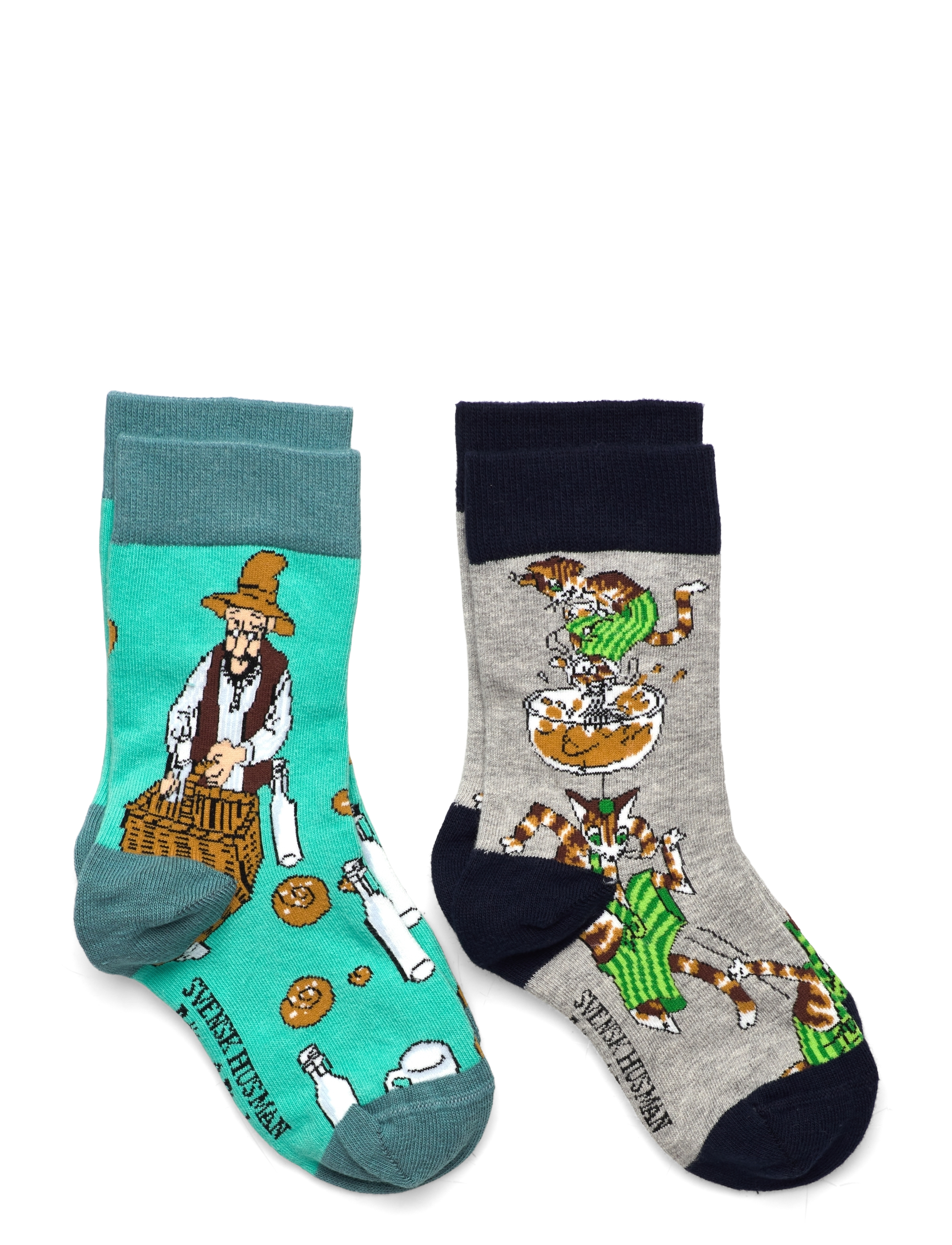 Geggamoja Pettson & Findus Socks 2-Pack Mix 31-33, 25/27, Socken Strumpfhosen, Mehrfarbig/gemustert - Socks, Kinder