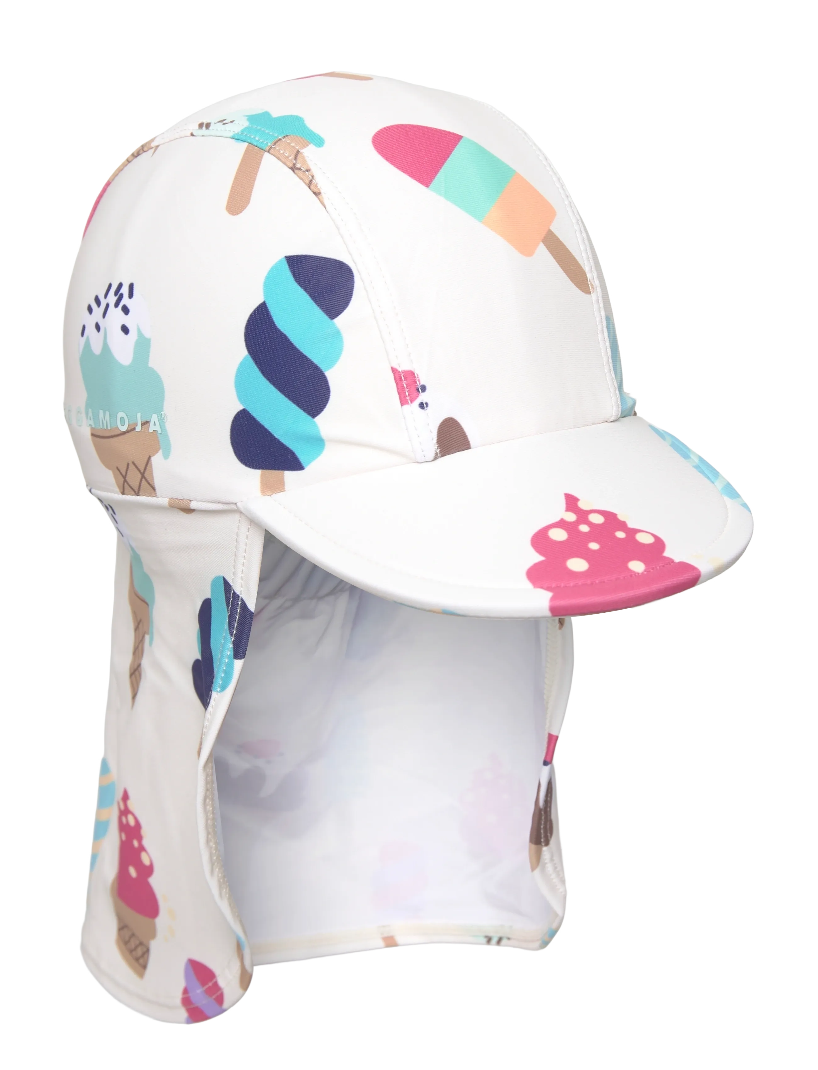 Geggamoja Uv-Hat Beige Ice Cream, 0-4MÅN, Accessories, Weiß - Sun Hats, Kinder