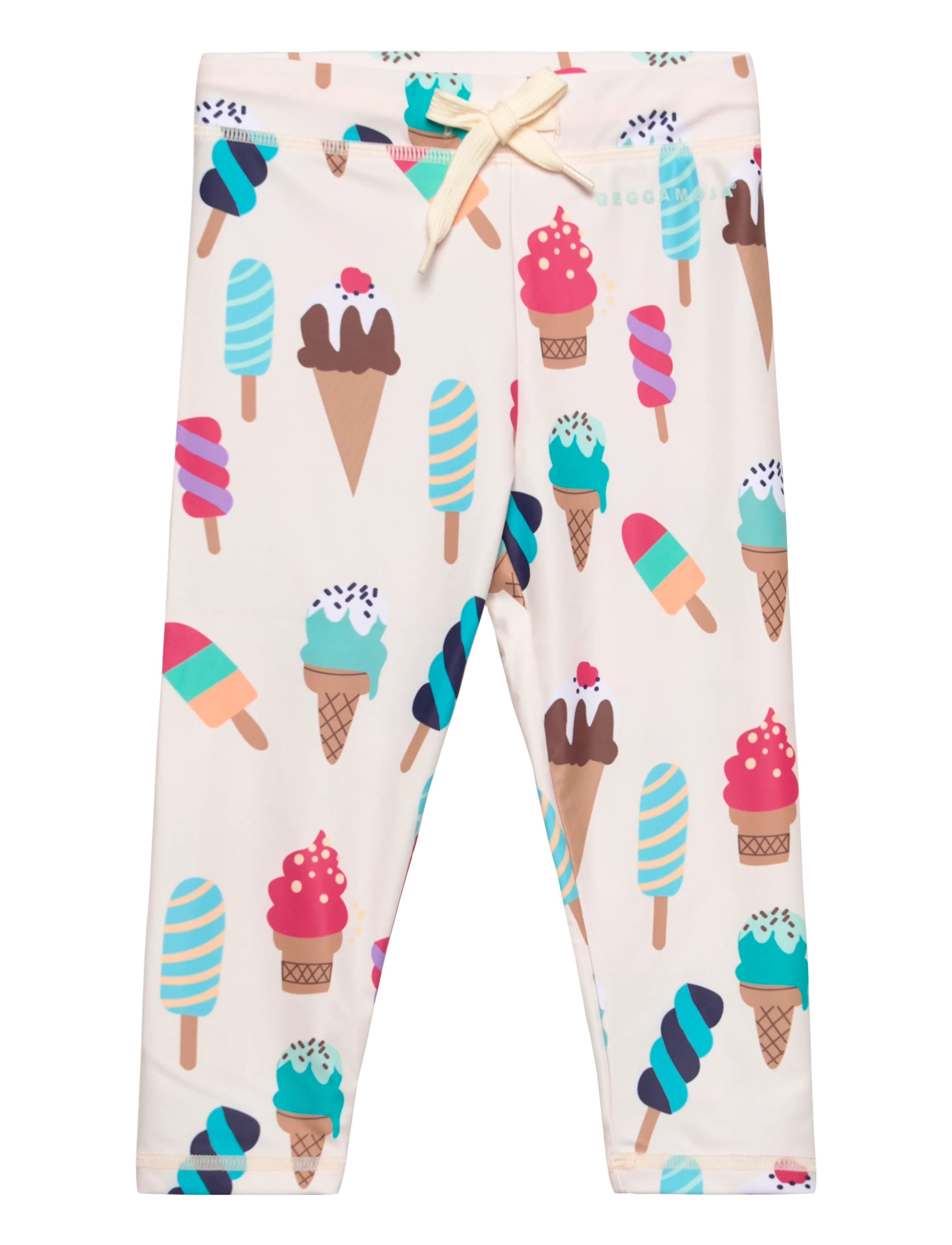 Geggamoja Uv-Long Pants Beige Ice Cream, 134/140, Beige, Underdele > Bukser, Børn