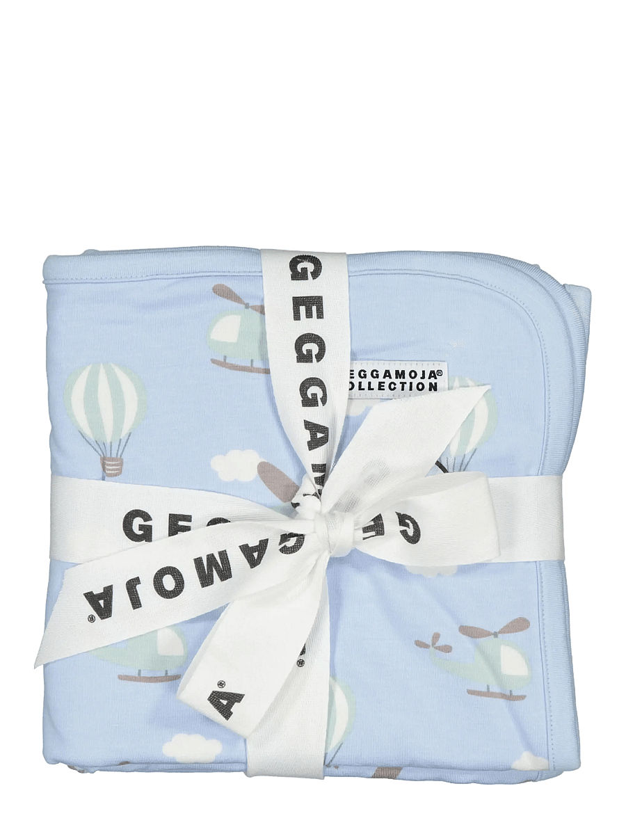 Geggamoja - Bamboo Baby Blanket - blue flyers - 0