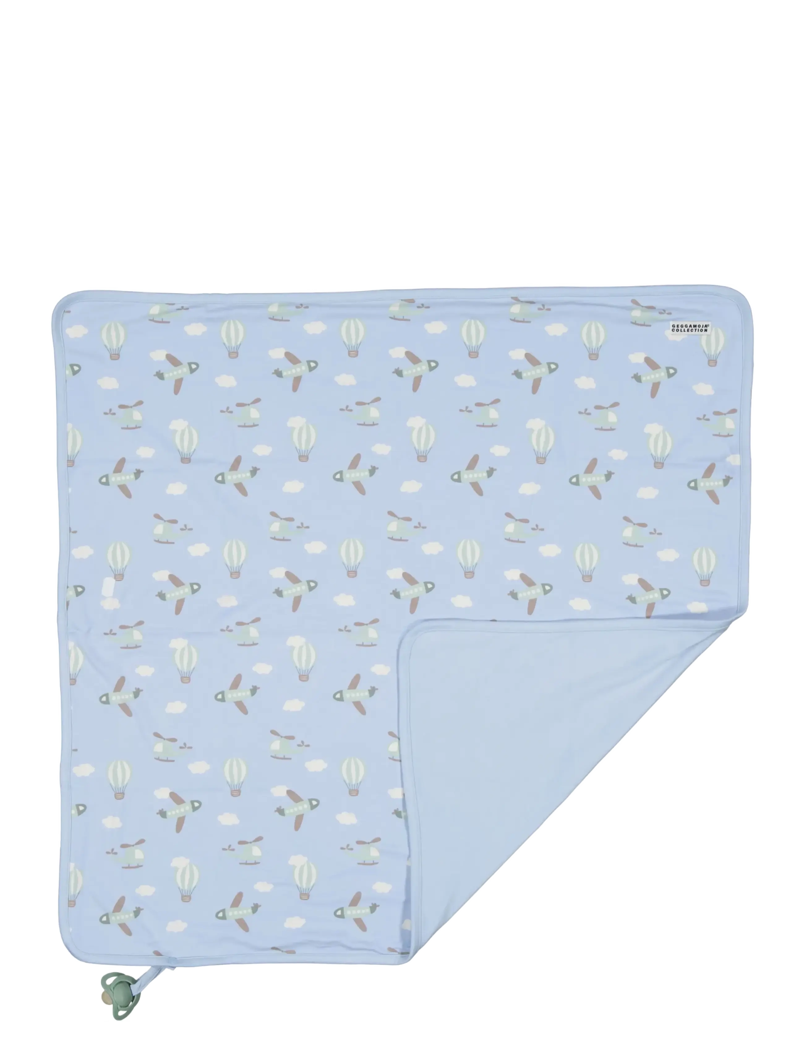Geggamoja - Bamboo Baby Blanket - blue flyers - 1