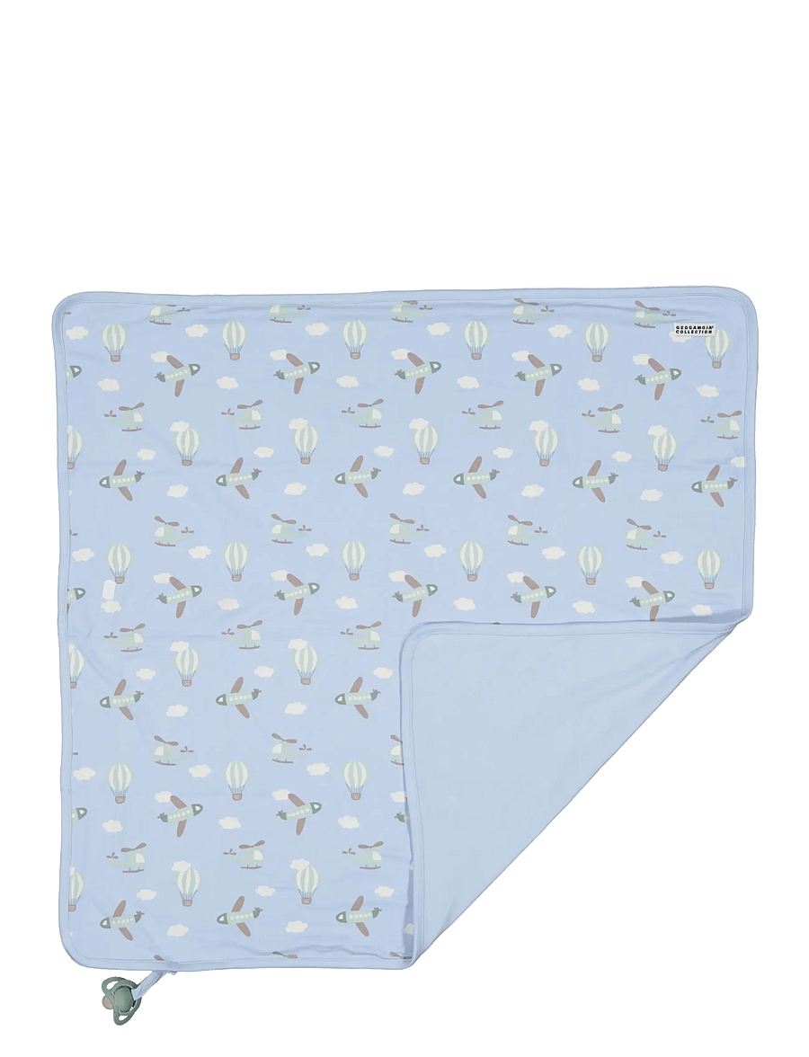 Geggamoja - Bamboo Baby Blanket - blue flyers - 1