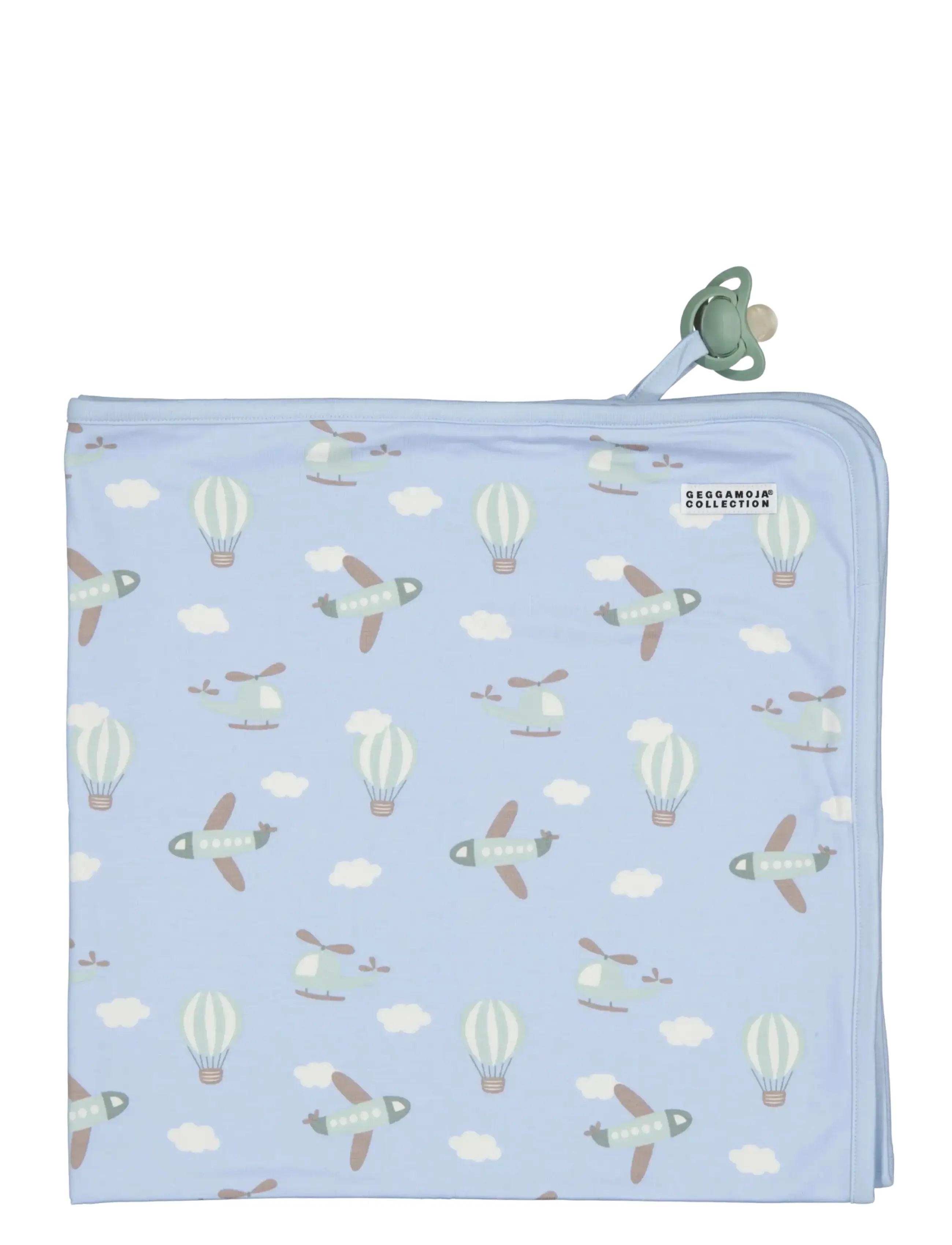 Geggamoja - Bamboo Baby Blanket - blue flyers - 2