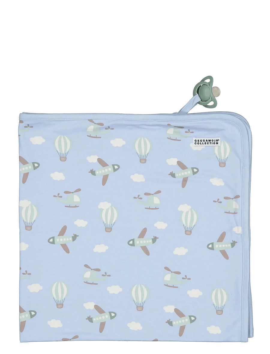 Geggamoja - Bamboo Baby Blanket - blue flyers - 2