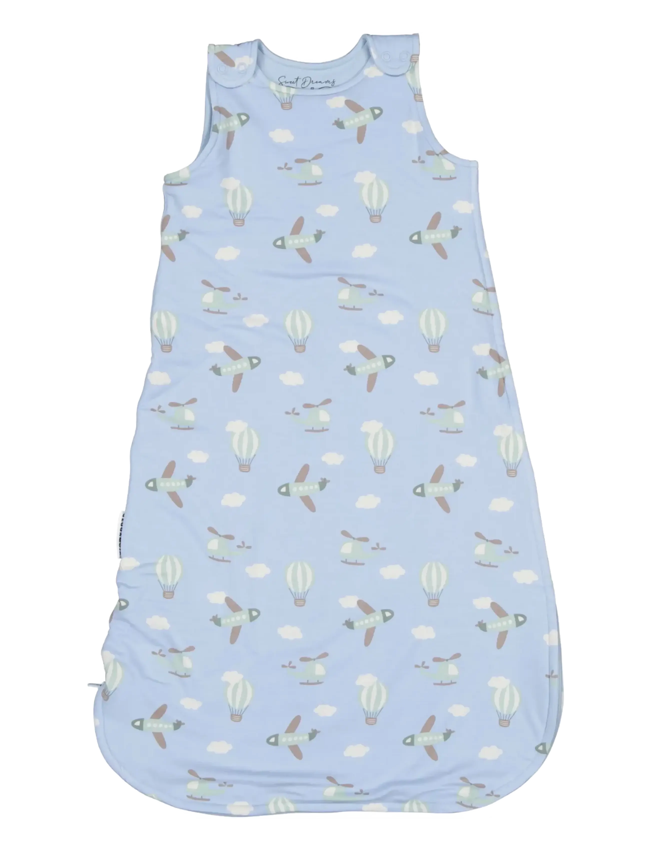 Geggamoja Bamboo Padded Sleeping Bag, Kinder, Gemusterter Baby Schlafsack, Blau, Gr.ONE SIZE