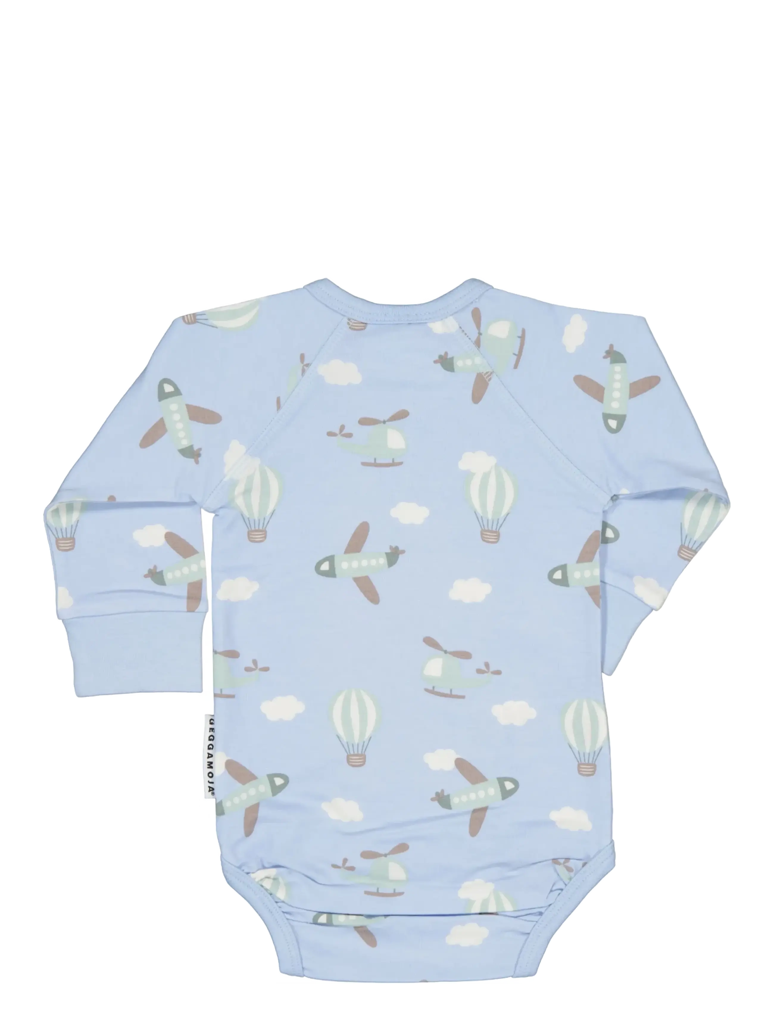 Geggamoja - Bamboo Body - long-sleeved bodies - blue flyers - 1