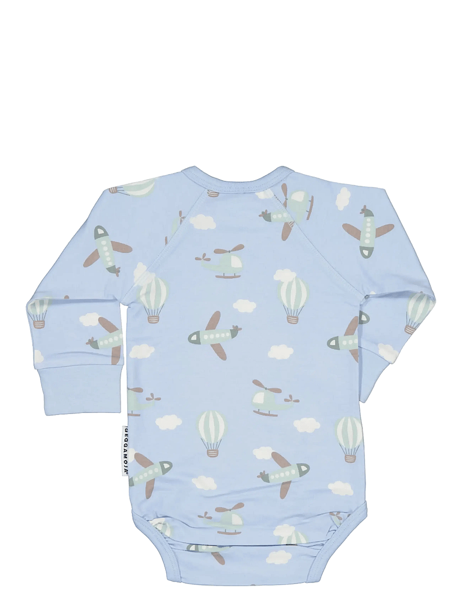 Geggamoja - Bamboo Body - pikkade varrukatega bodid - blue flyers - 1