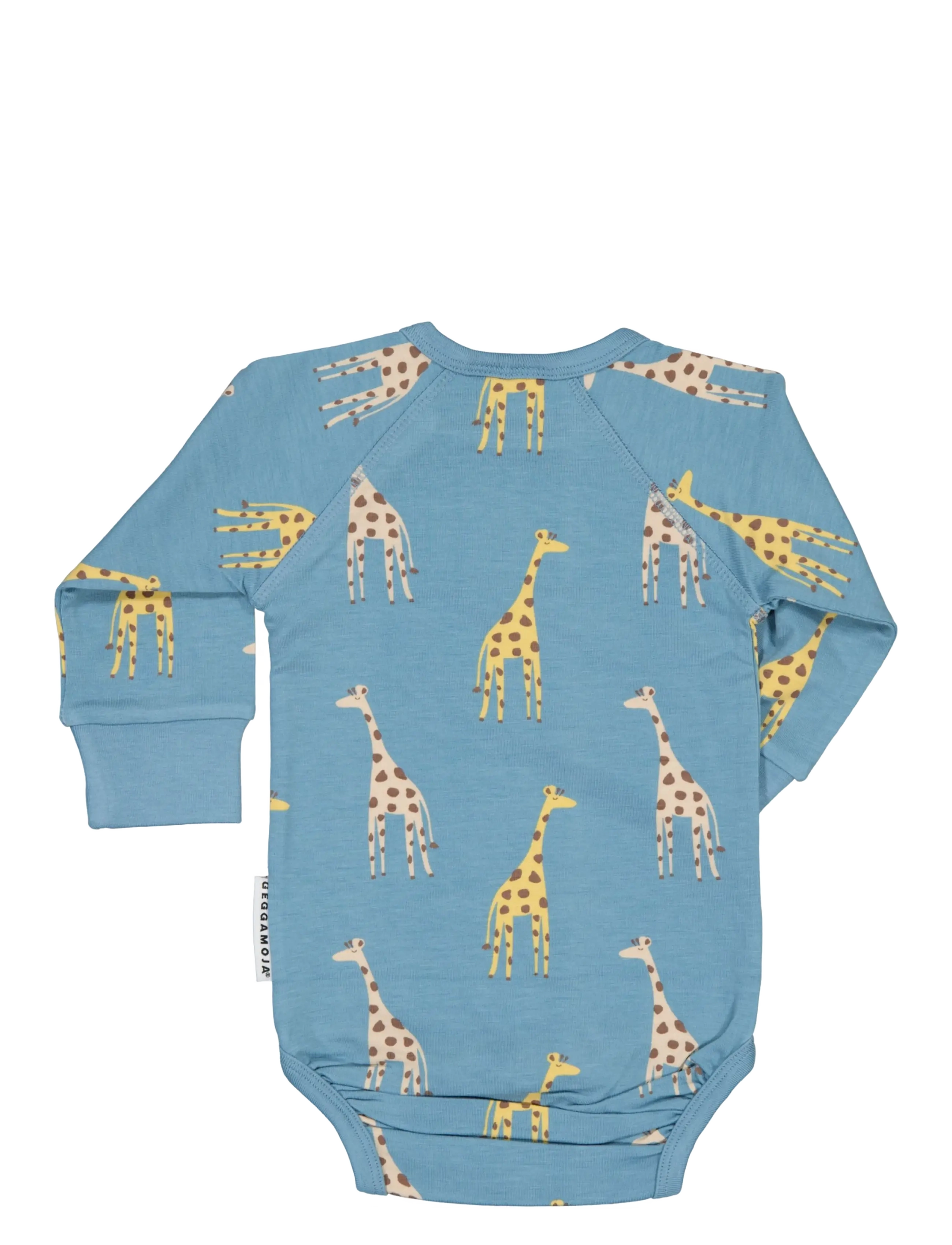 Geggamoja - Bamboo Body - pikkade varrukatega bodid - blue giraffe - 1