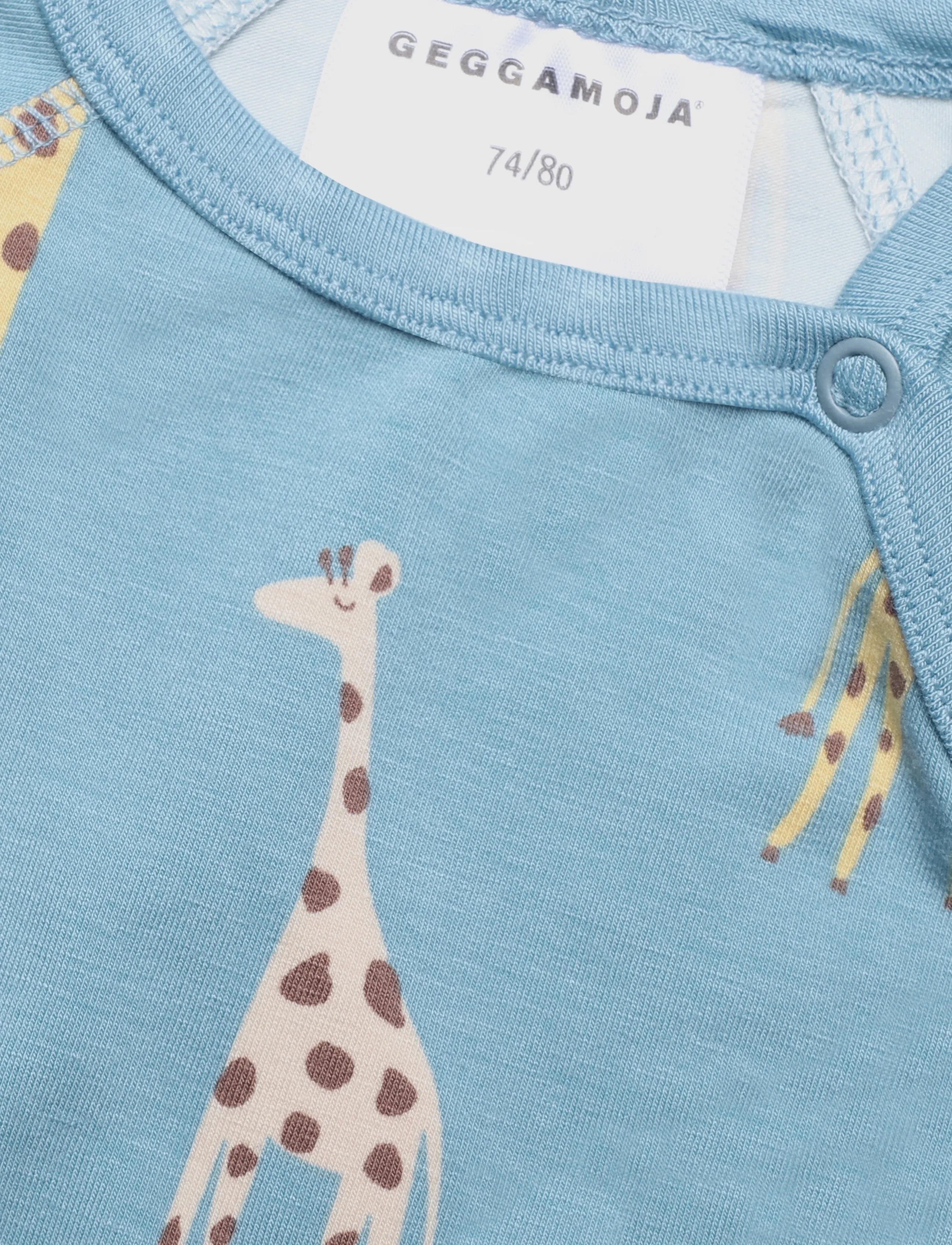 Geggamoja - Bamboo Body - langærmede bodyer - blue giraffe - 2
