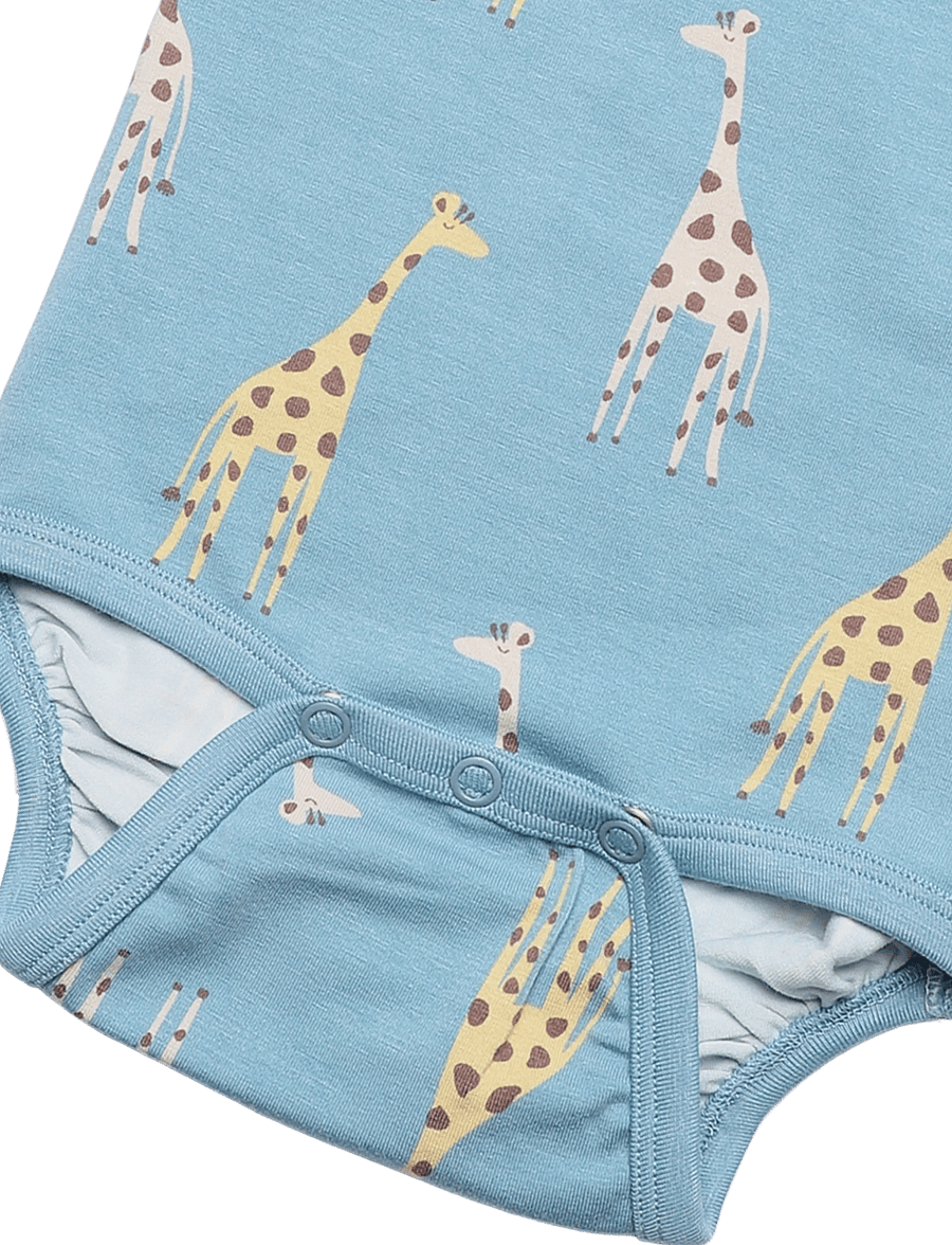 Geggamoja - Bamboo Body - langærmede bodyer - blue giraffe - 3