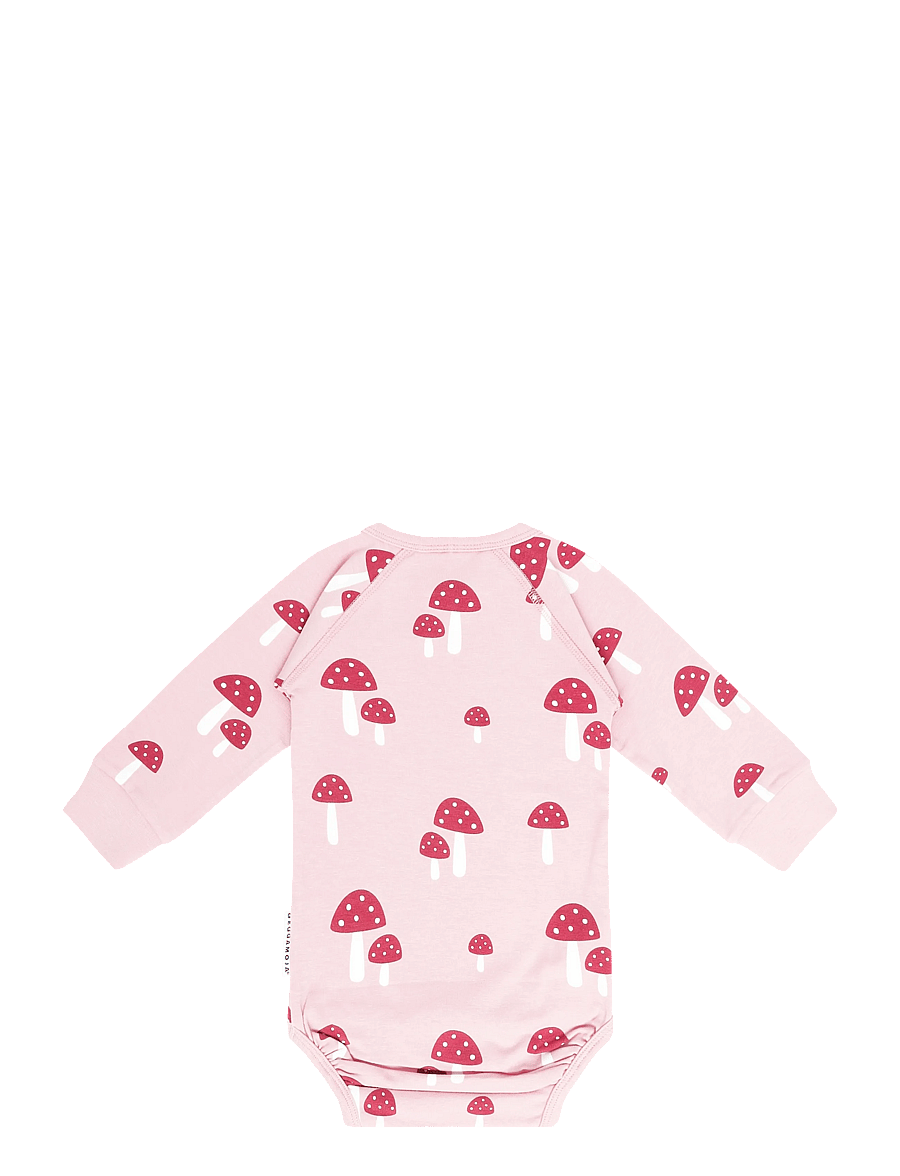 Geggamoja - Bamboo Body - pikkade varrukatega bodid - pink mushroom - 1