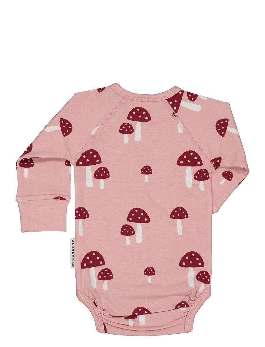 Geggamoja - Bamboo Body - långärmade bodies - pink mushroom - 1