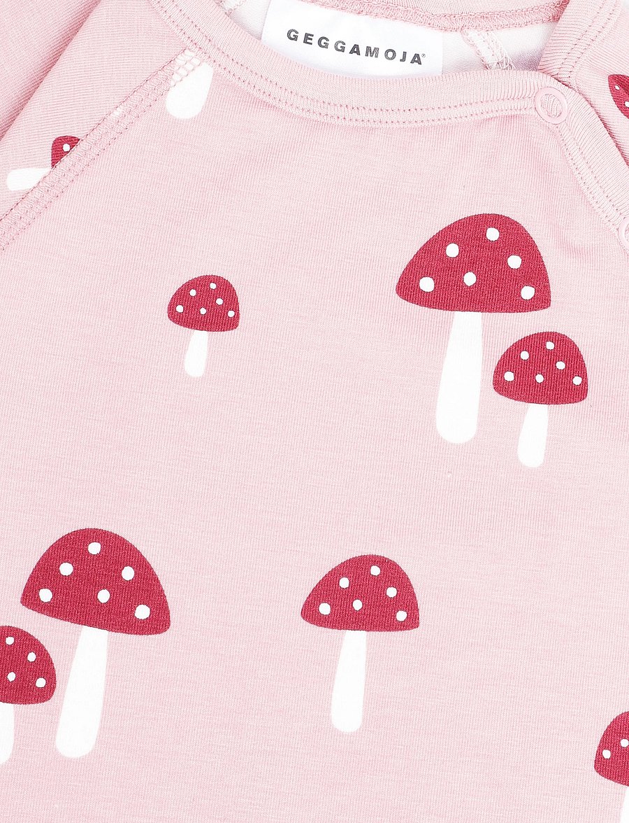 Geggamoja - Bamboo Body - pikkade varrukatega bodid - pink mushroom - 2