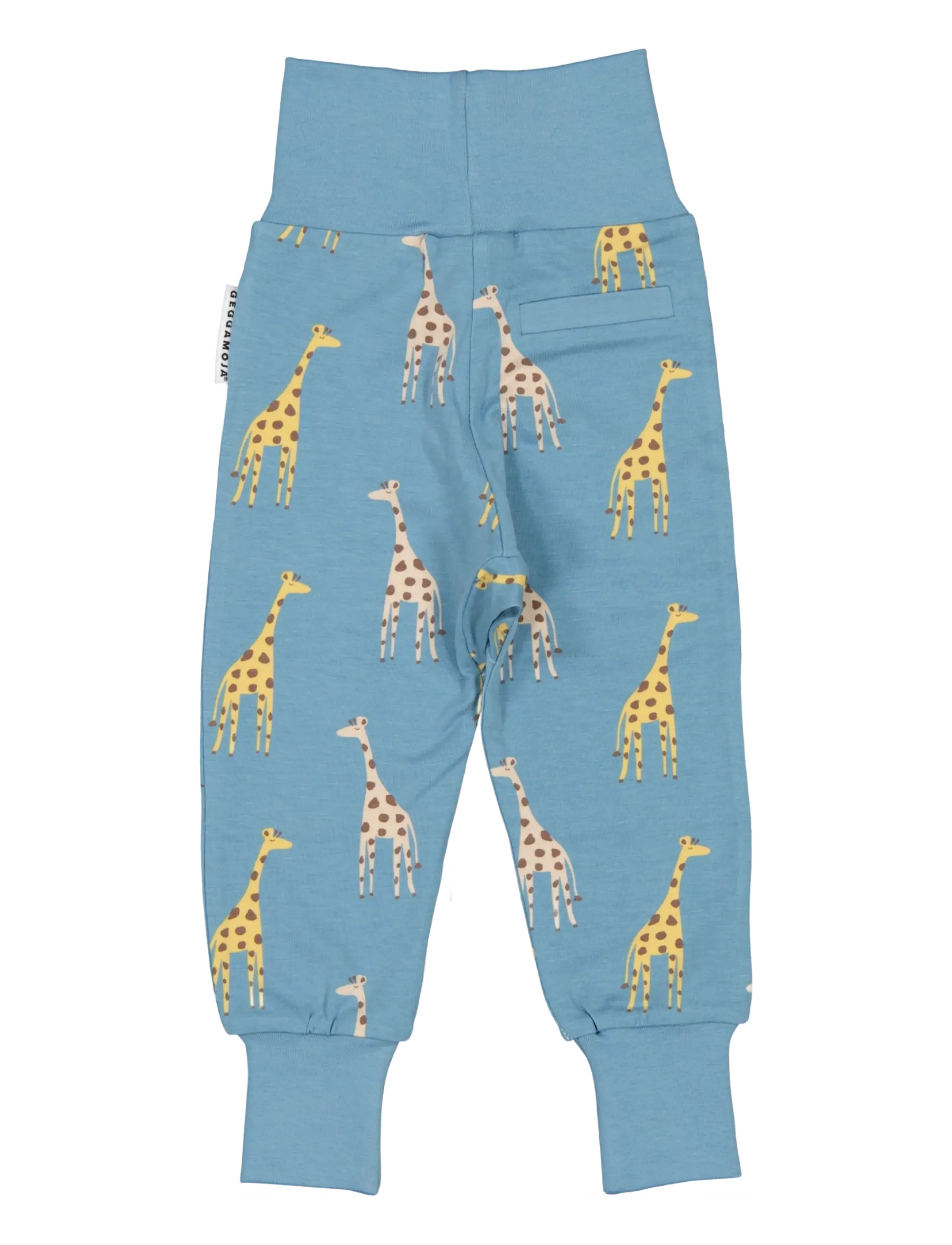 Geggamoja - Bamboo Baby Pants - dressipüksid - blue giraffe - 1