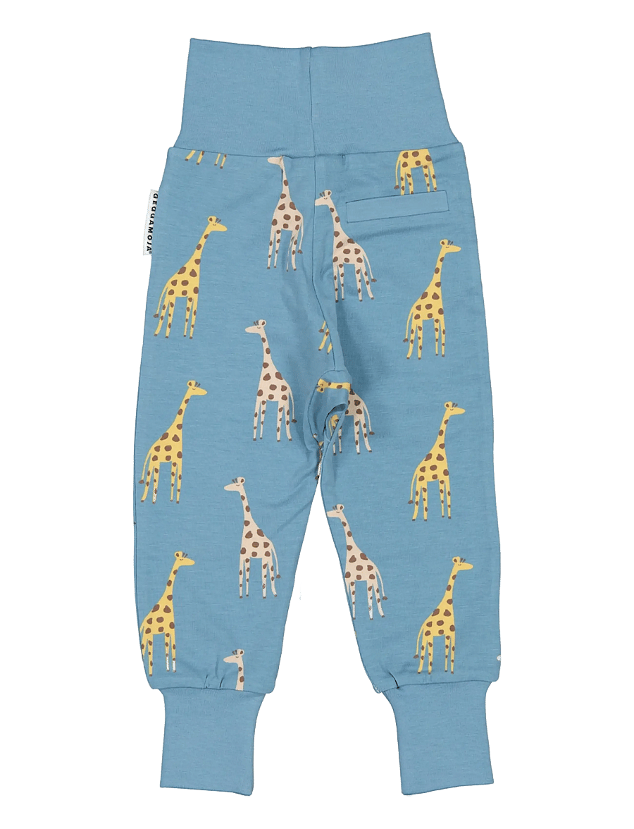 Geggamoja - Bamboo Baby Pants - dressipüksid - blue giraffe - 1