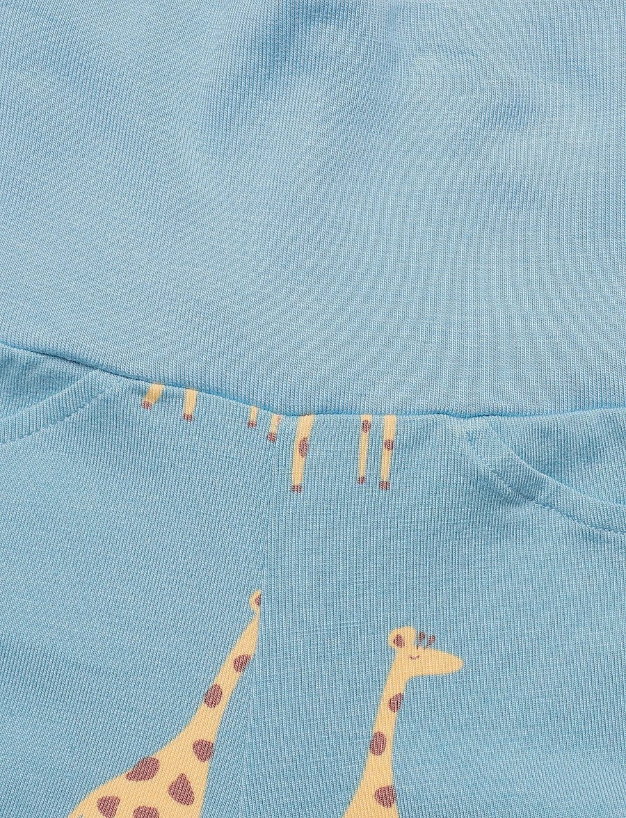 Geggamoja - Bamboo Baby Pants - sweatpants - blue giraffe - 2