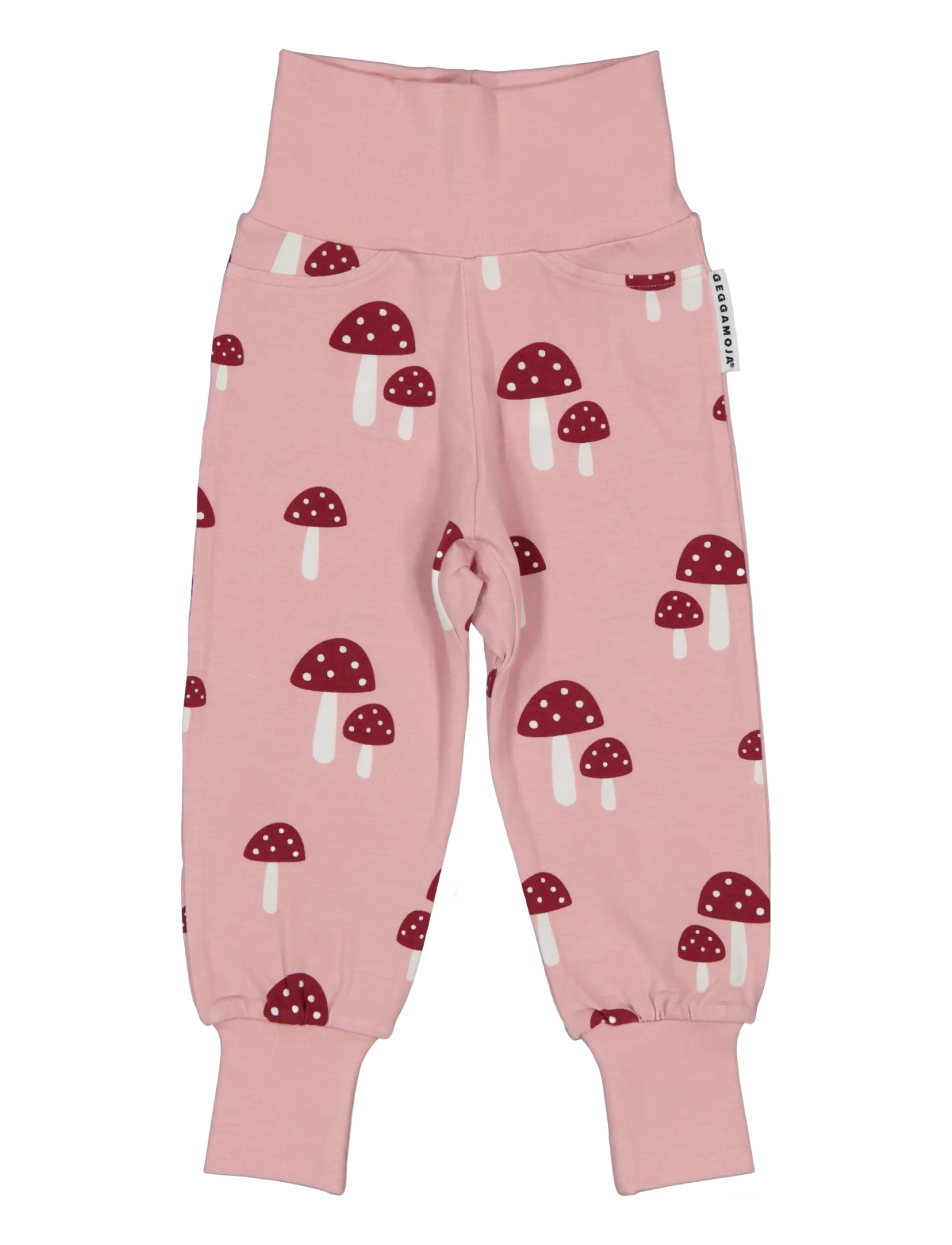 Geggamoja Bamboo Baby Pants - Sweatpants - PINK MUSHROOM / pink/rose