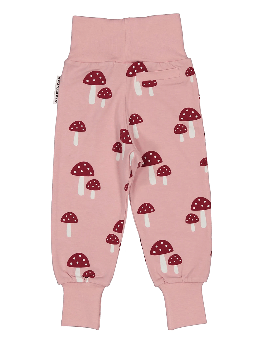 Geggamoja - Bamboo Baby Pants - mjukisbyxor - pink mushroom - 1