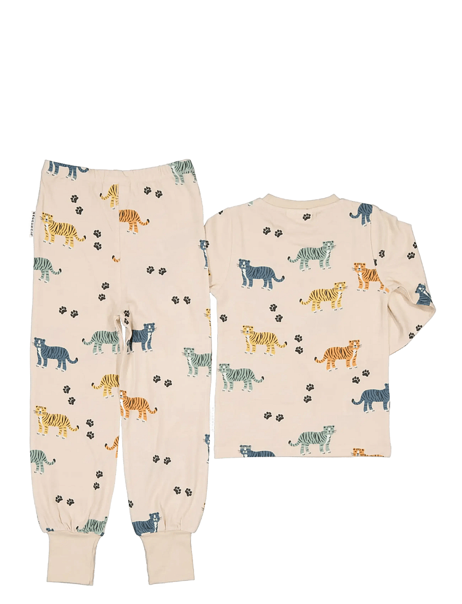 Geggamoja - Bamboo two piece pyjamas - komplektid - beige tiger - 1
