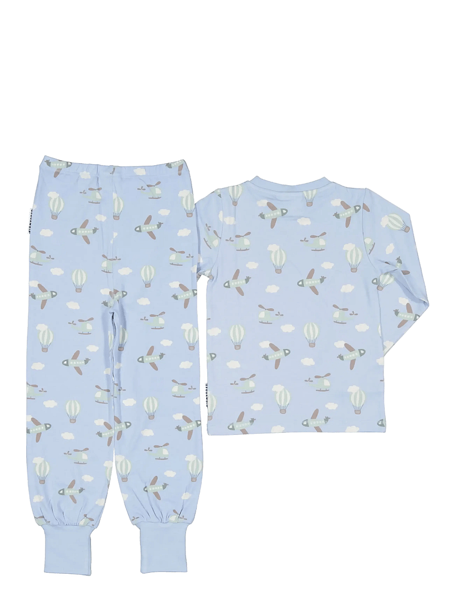 Geggamoja - Bamboo two piece pyjamas - komplektid - blue flyers - 1