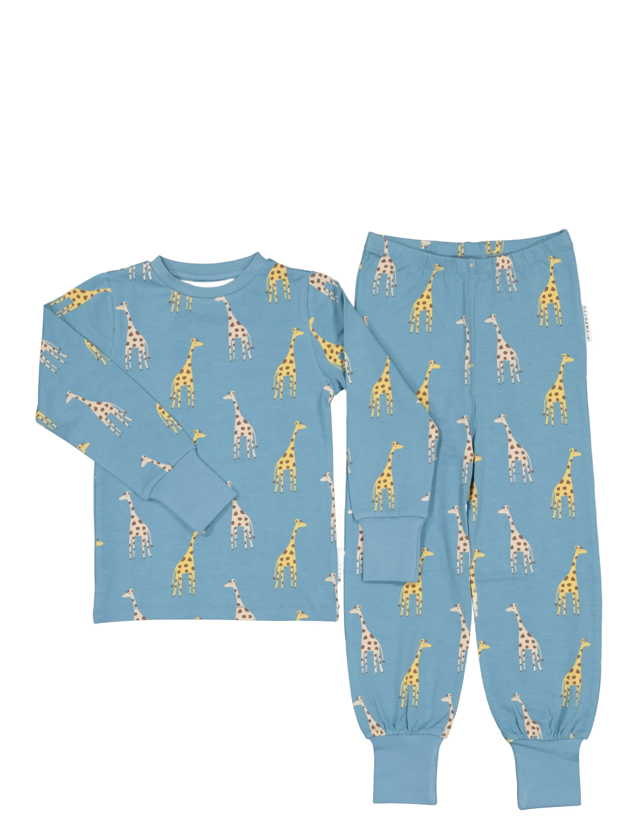 Geggamoja Bamboo two piece pyjamas - Komplektid - BLUE GIRAFFE / blue