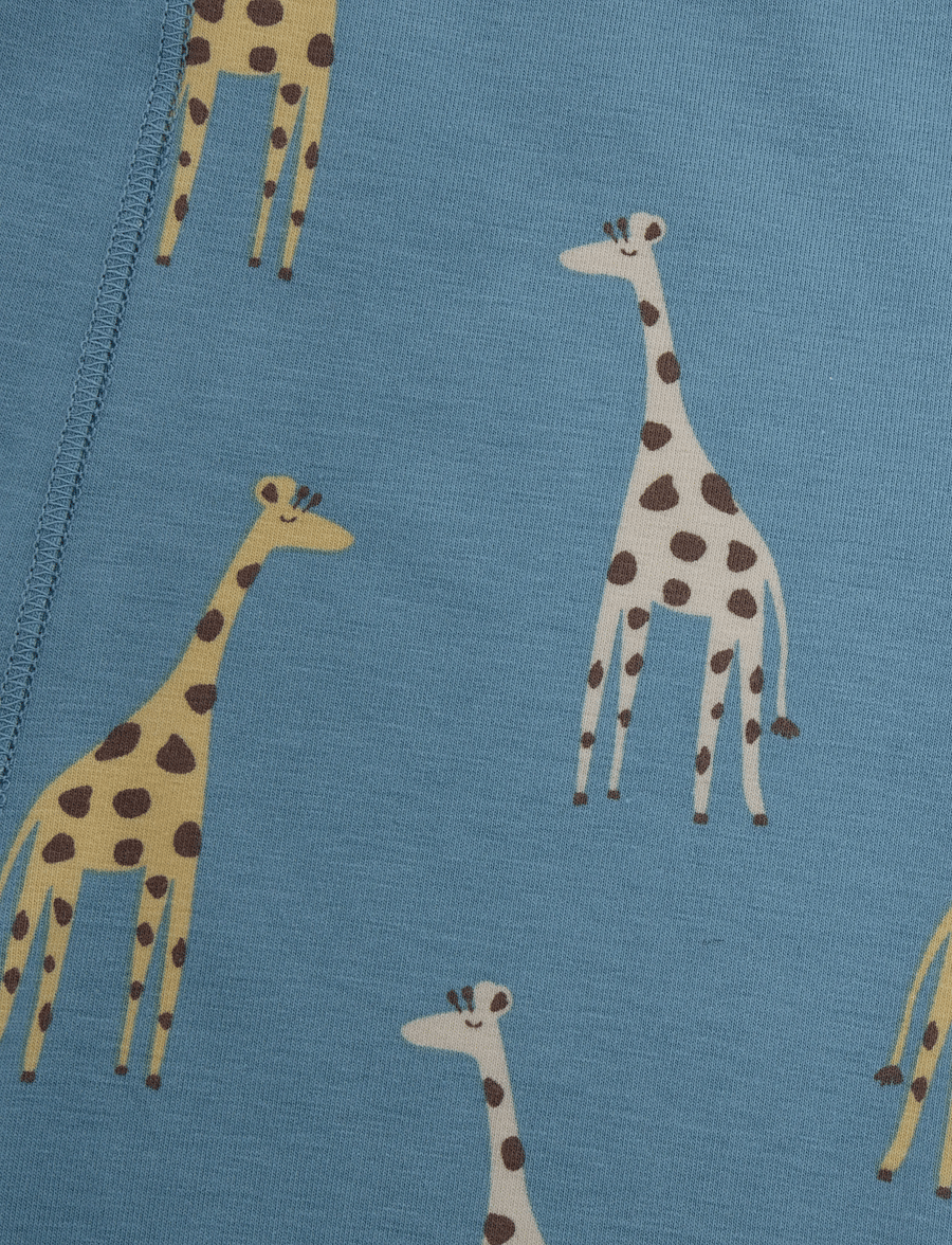 Geggamoja - Bamboo two piece pyjamas - pyjamassæt - blue giraffe - 2