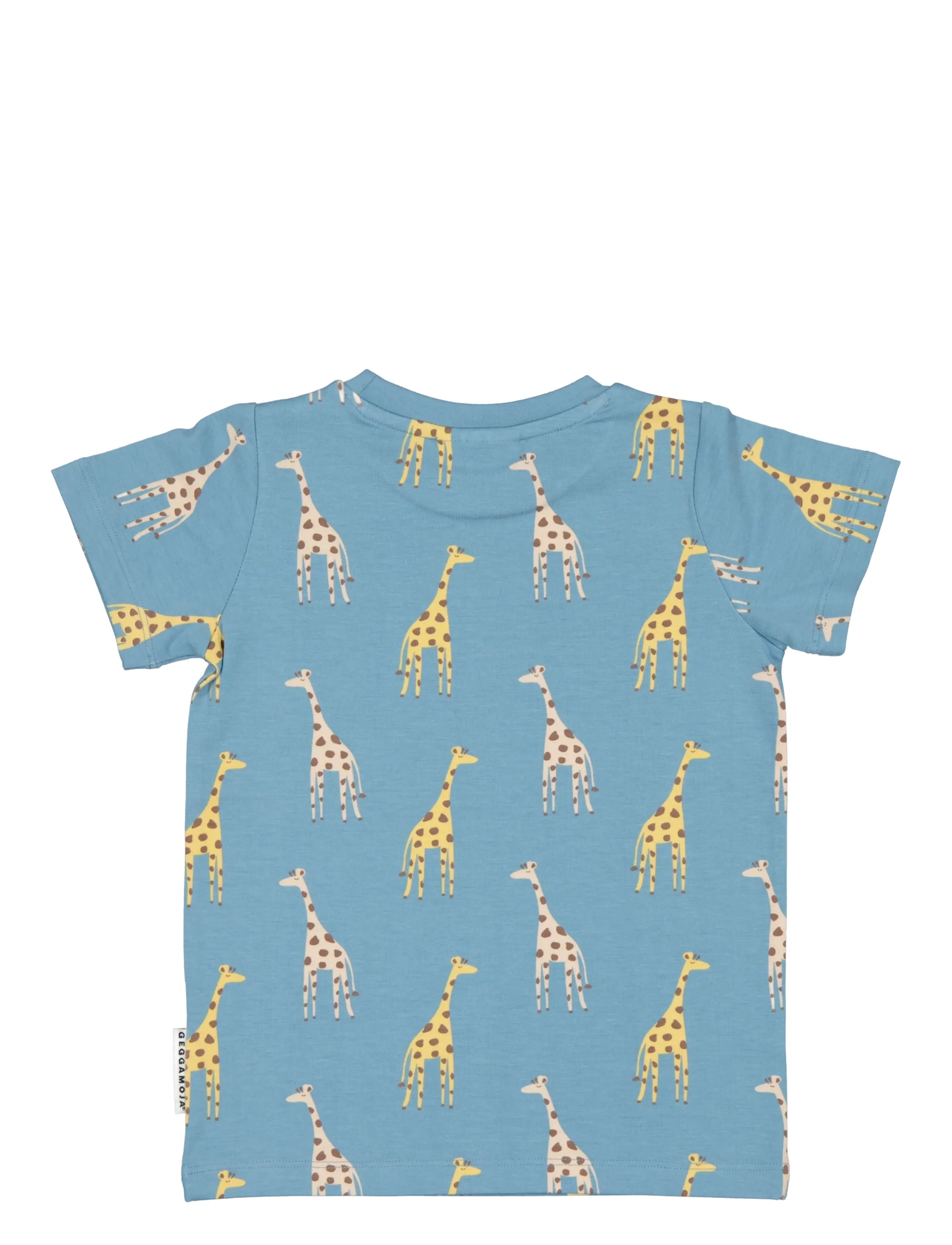 Geggamoja - Bamboo T-shirt - kortärmade t-shirts - blue giraffe - 1