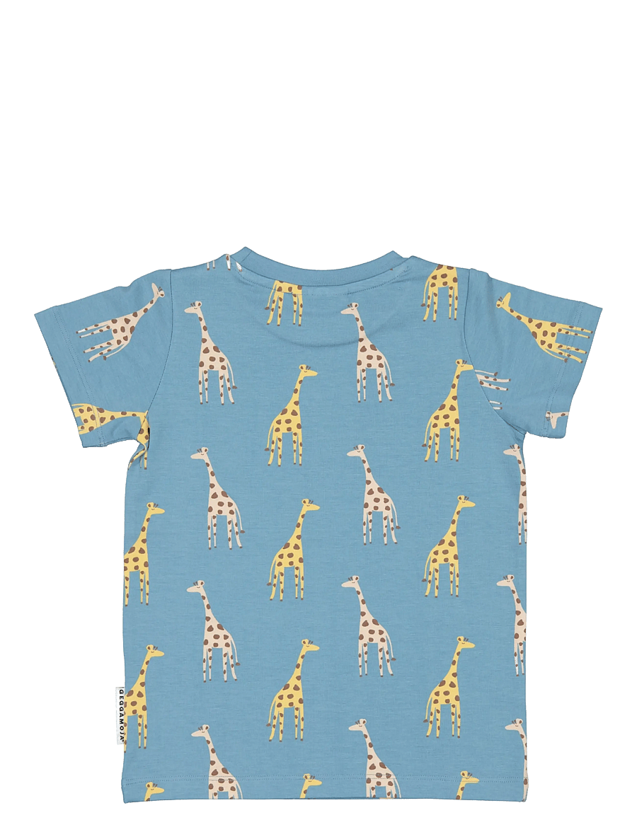 Geggamoja - Bamboo T-shirt - kortärmade t-shirts - blue giraffe - 1