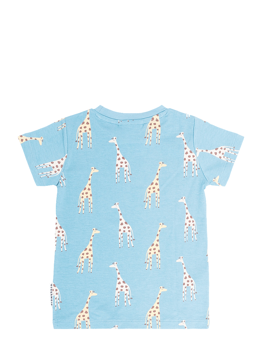 Geggamoja - Bamboo T-shirt - kurzärmelige - blue giraffe - 1