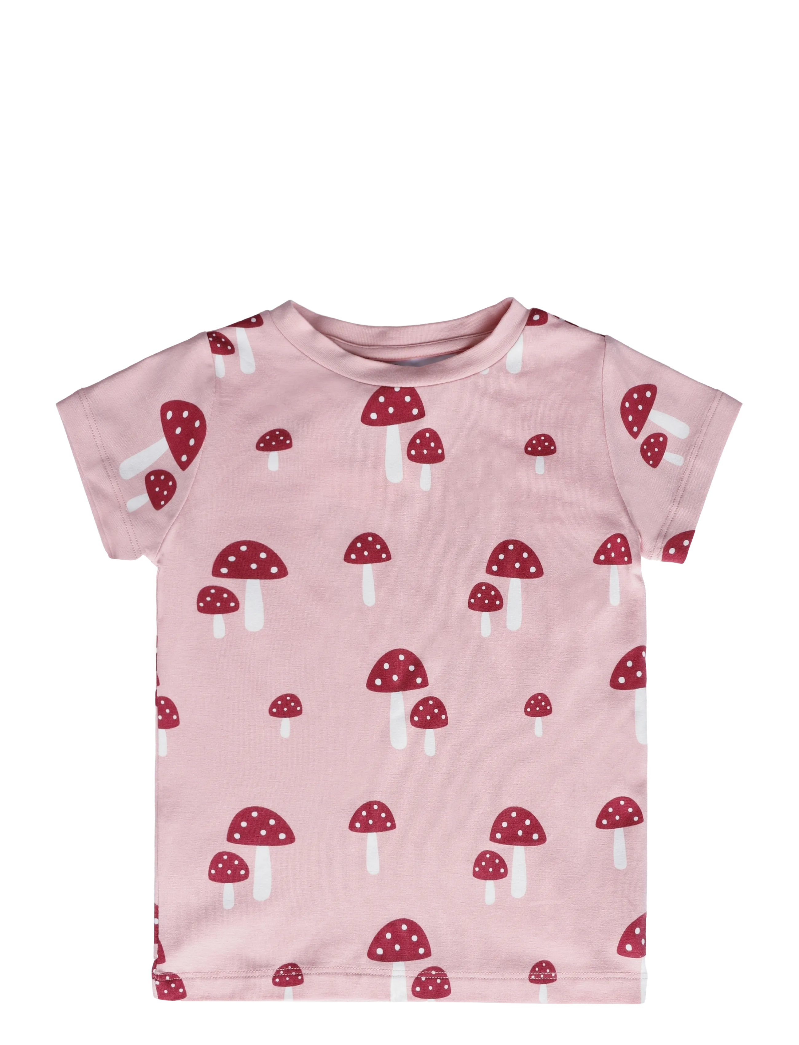 Geggamoja Bamboo T-Shirt, Pilzprint Bambus T-Shirt, Rosa, Gr.86/92