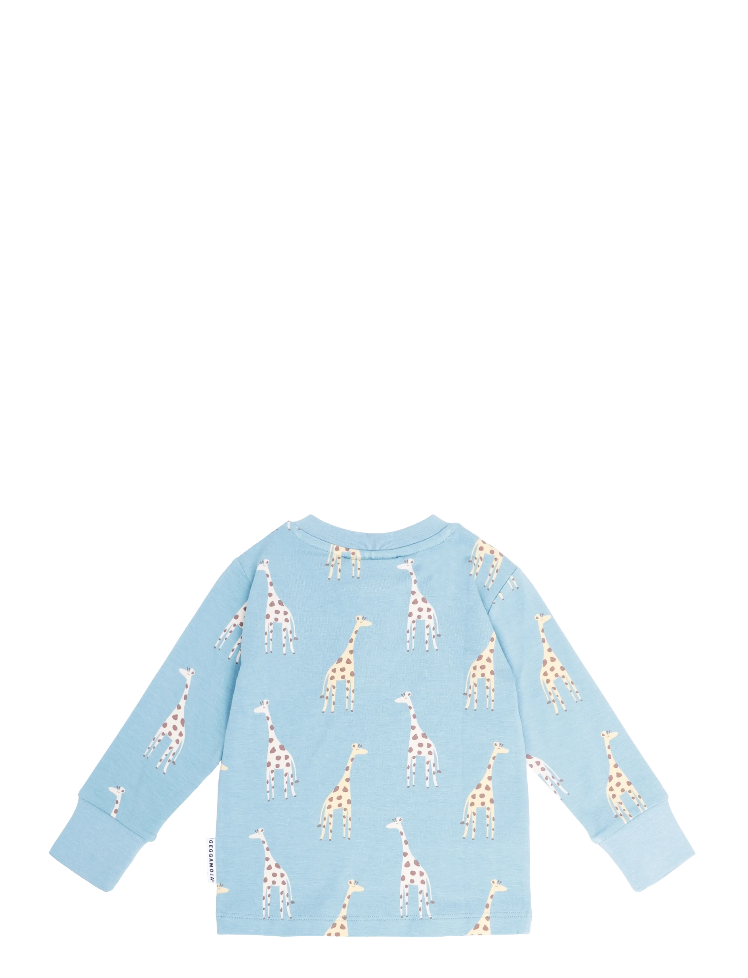 Geggamoja - Bamboo Grandpa Sweater - langärmelig - blue giraffe - 1