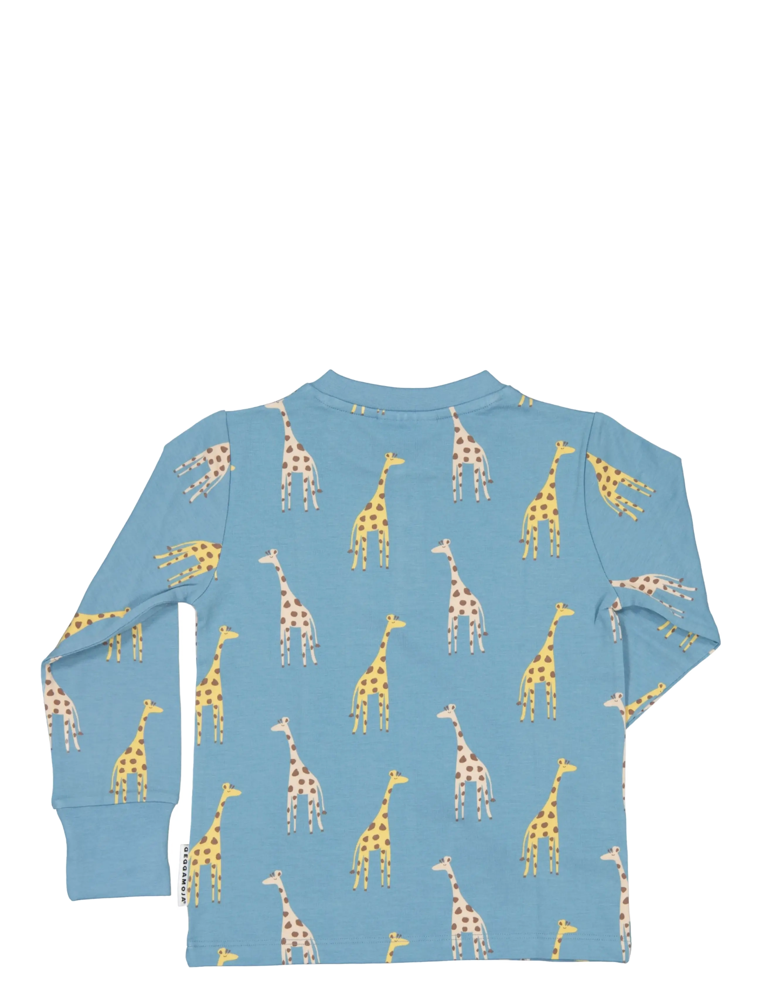 Geggamoja - Bamboo Grandpa Sweater - langärmelig - blue giraffe - 1