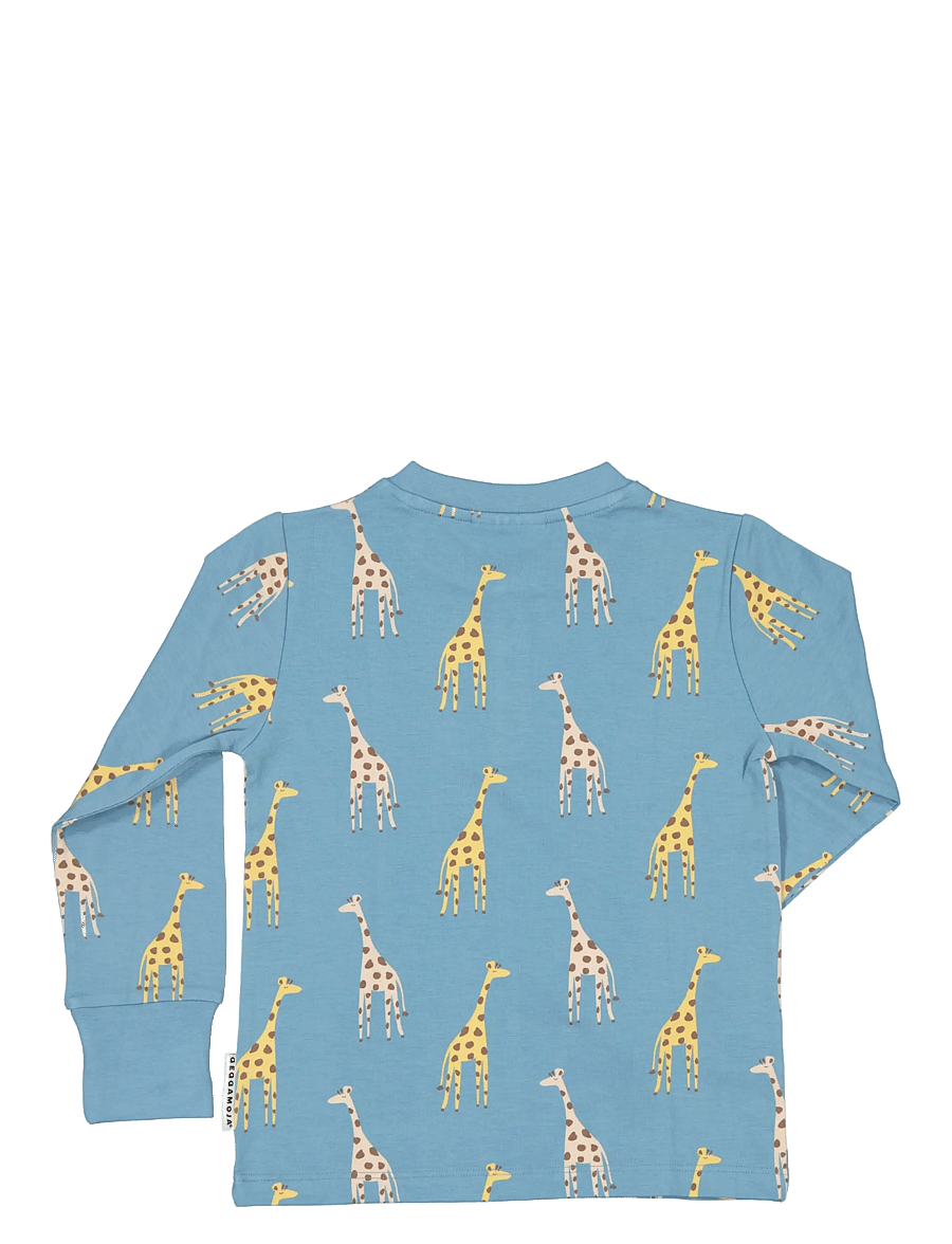 Geggamoja - Bamboo Grandpa Sweater - langärmelig - blue giraffe - 1