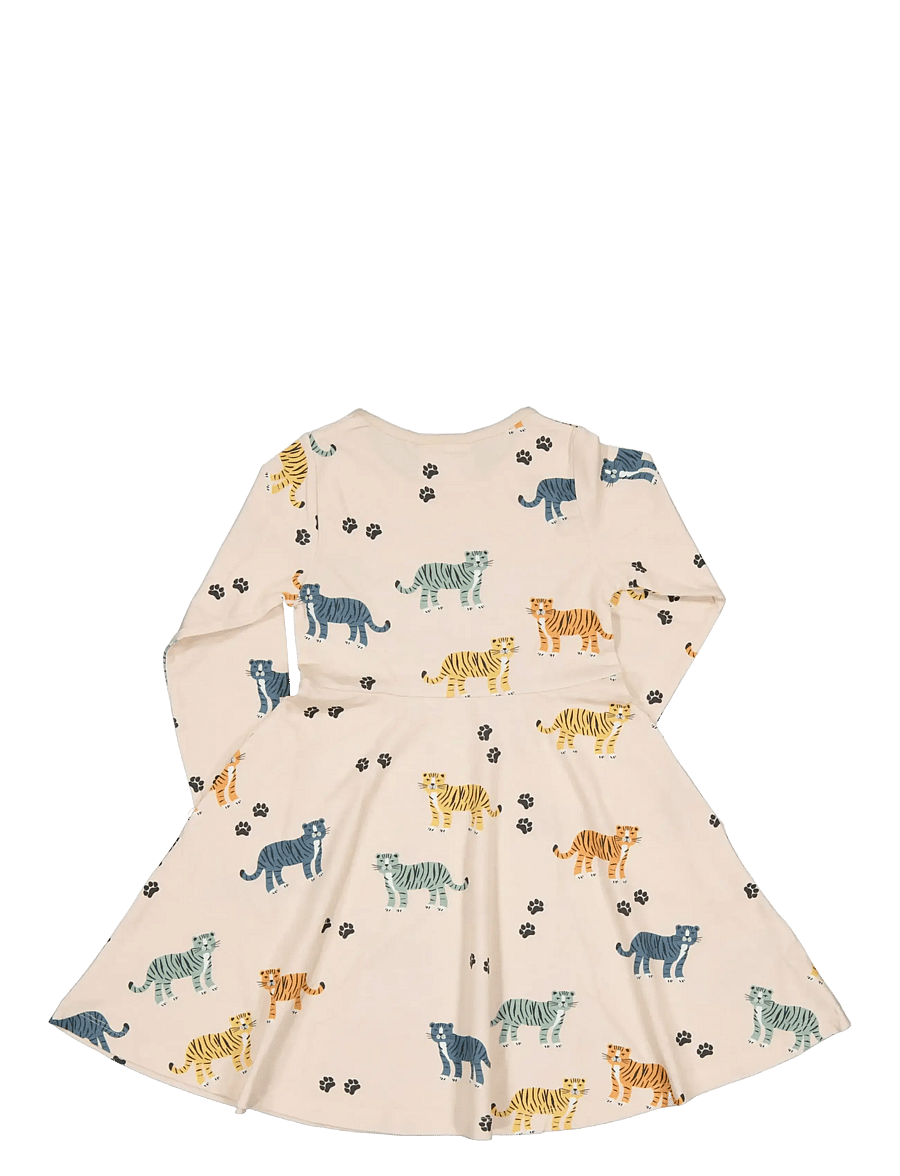 Geggamoja - Bamboo Flared Dress - beige tiger - 1