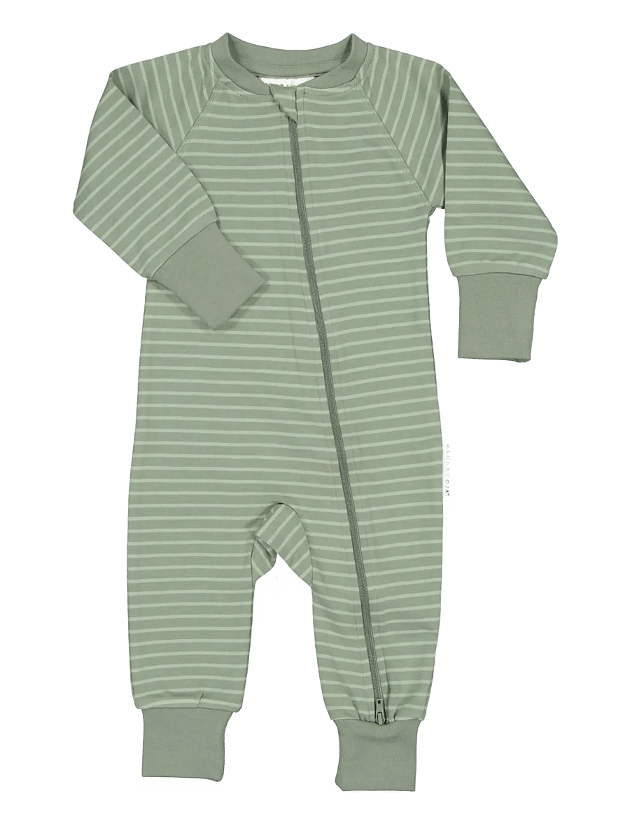 Geggamoja - Pyjamas Two Way Zipper - green/green - 0