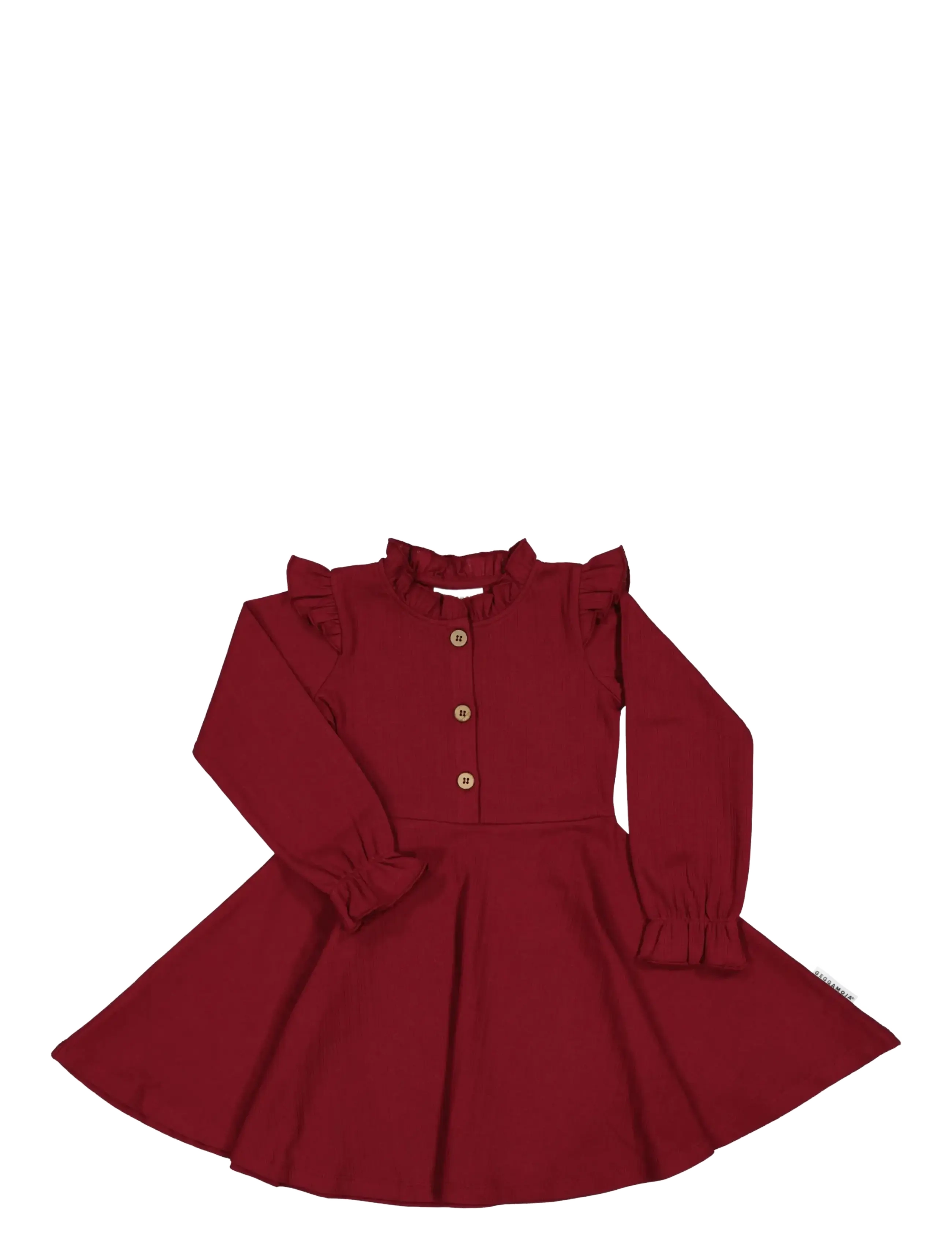 Geggamoja Flounce Collar Dress - Dresses & skirts - BURGUNDY RED / burgundy