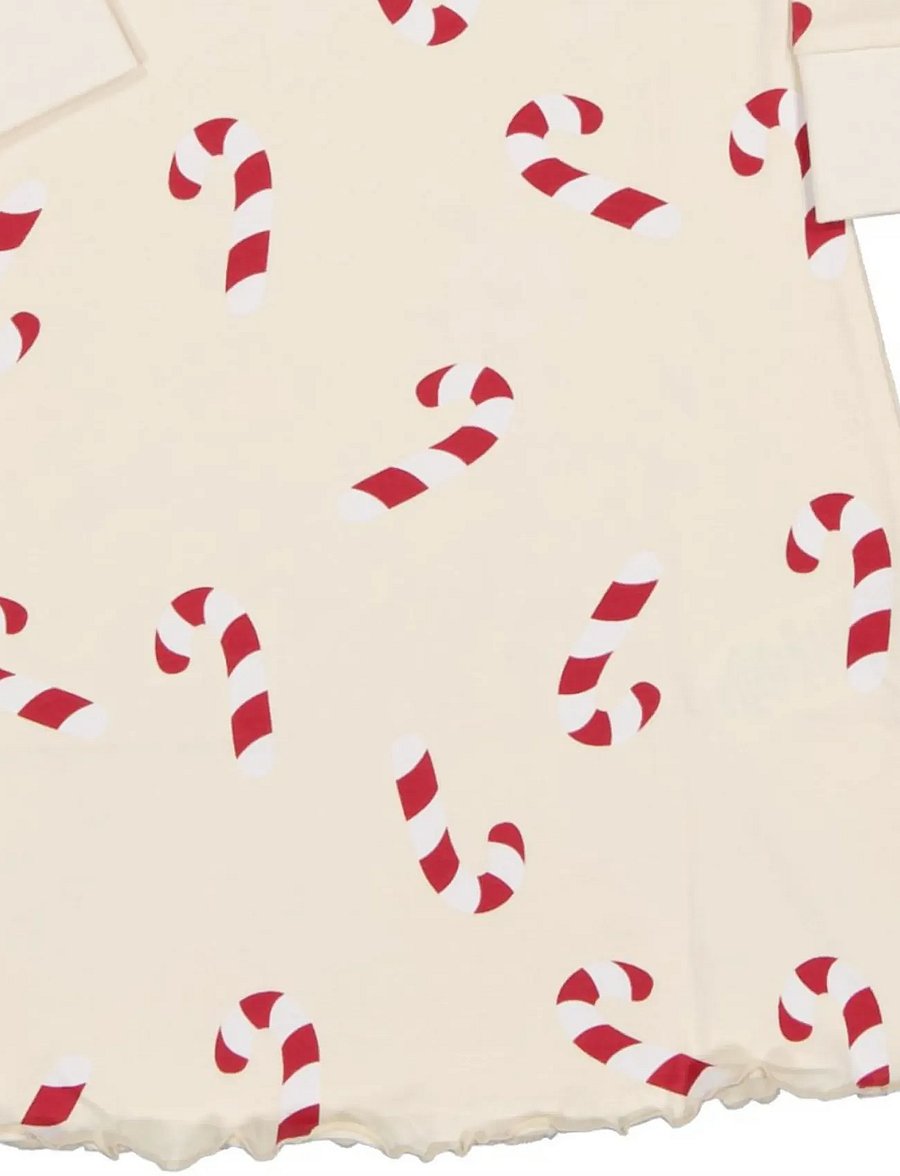 Geggamoja - Nattlinne - natdragter - beige candycane - 2