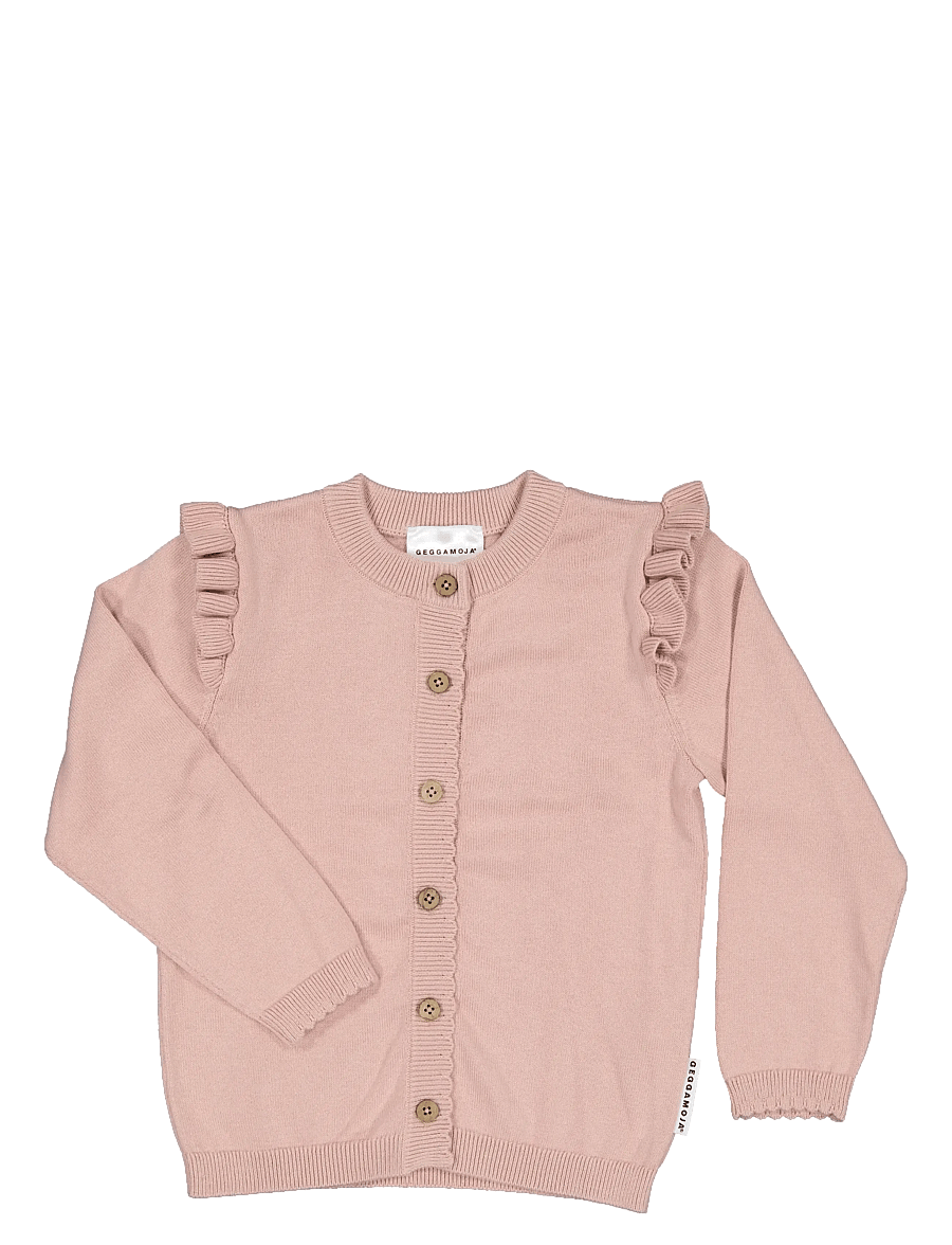 Geggamoja - Flounce Cardigan - old pink - 0