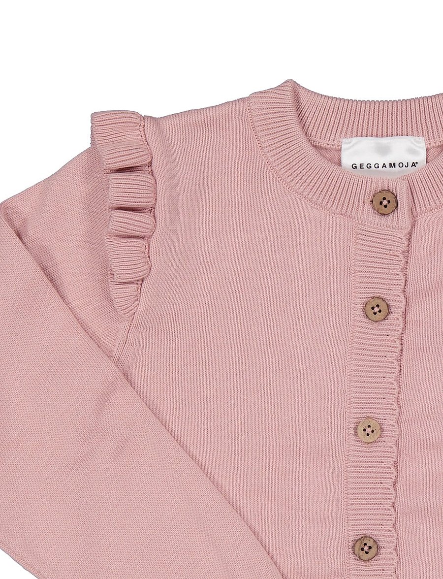 Geggamoja - Flounce Cardigan - old pink - 2