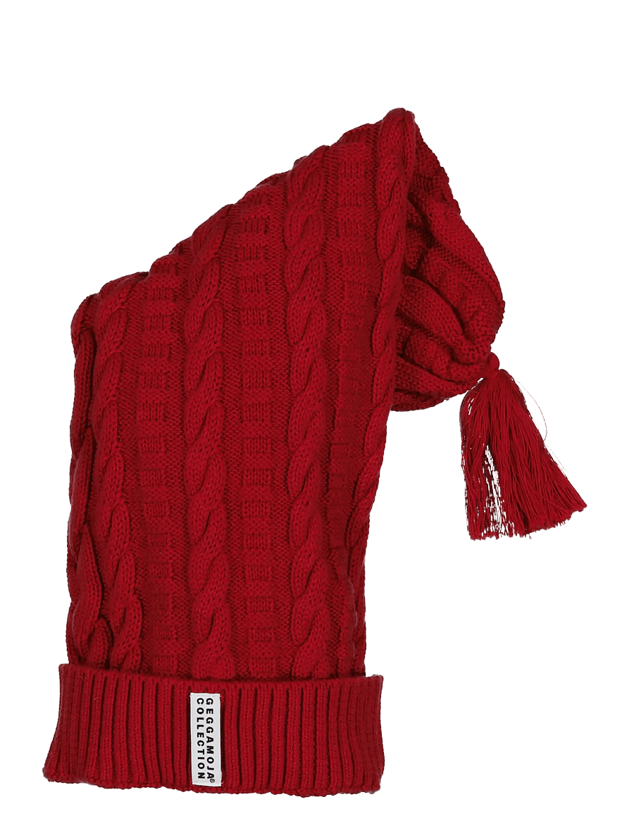 Geggamoja - Knitted Christmas Hat - burgundy red - 1
