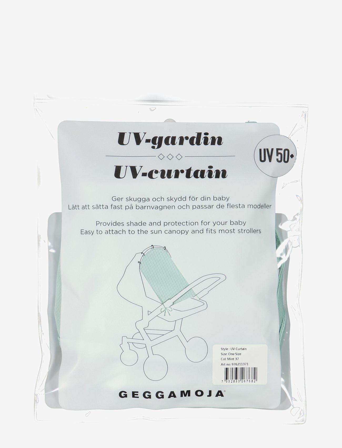 Geggamoja - UV Curtain - sol- og regnslag - mint - 2