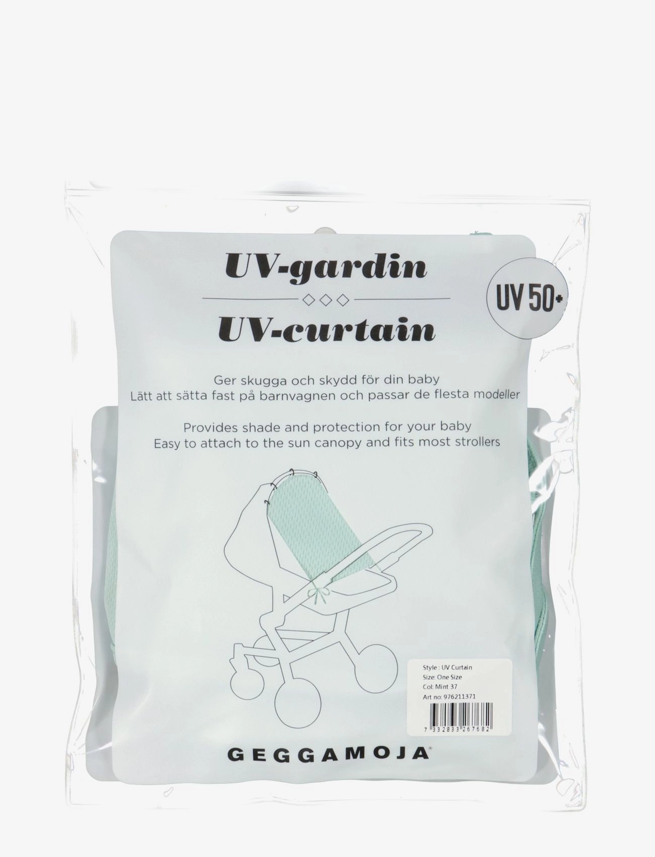 Geggamoja - UV Curtain - zabezpieczenia przeciwsłoneczne i przeciwdeszczowe - mint - 2