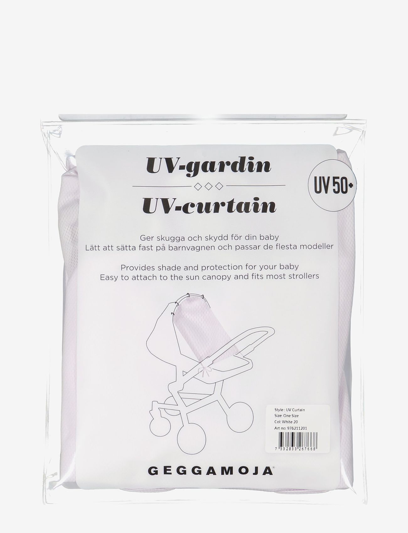 Geggamoja - UV Curtain Black - lowest prices - white - 0