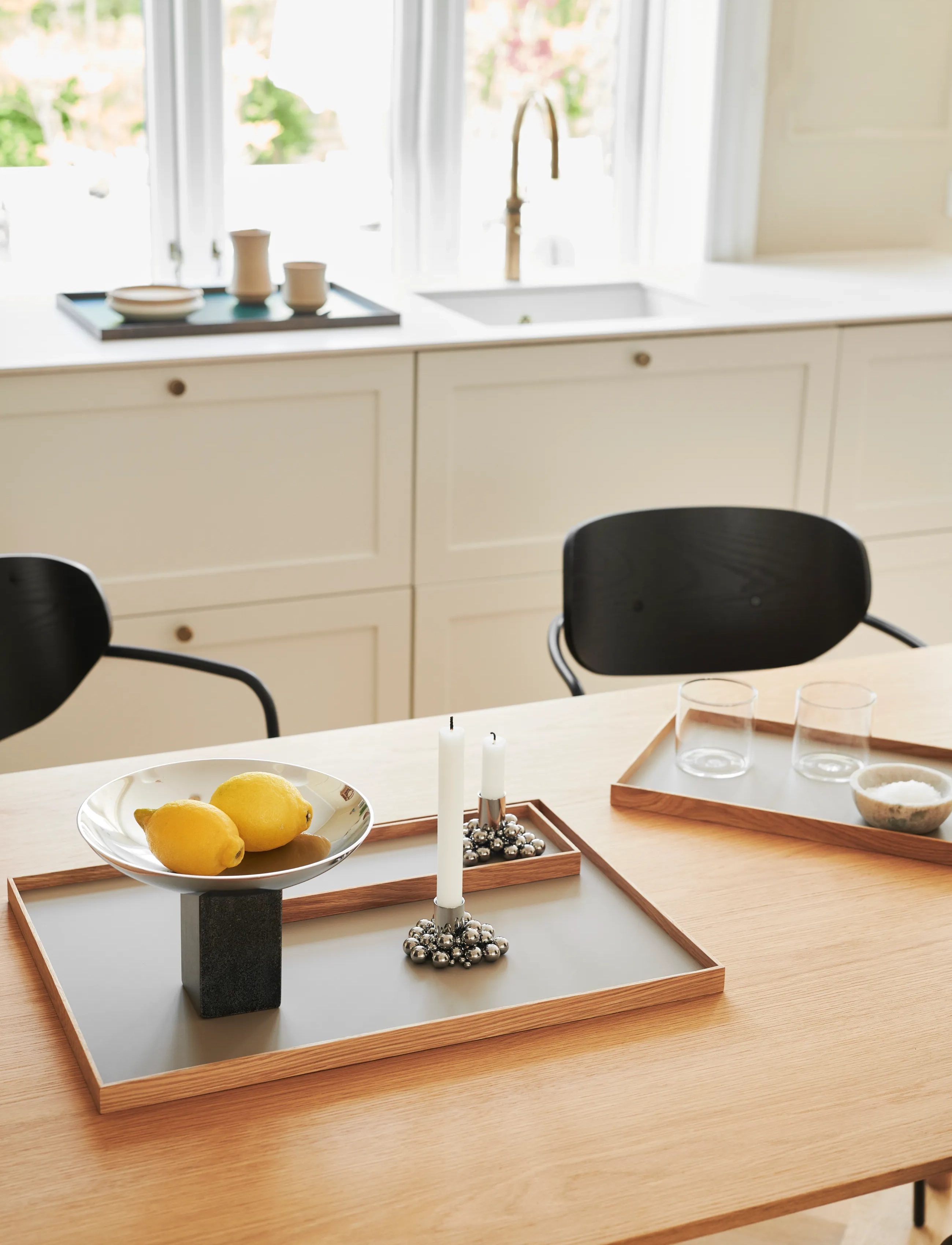 Gejst Frame Tray, M, Decoration, Grau - Decorative Platters, Homeware